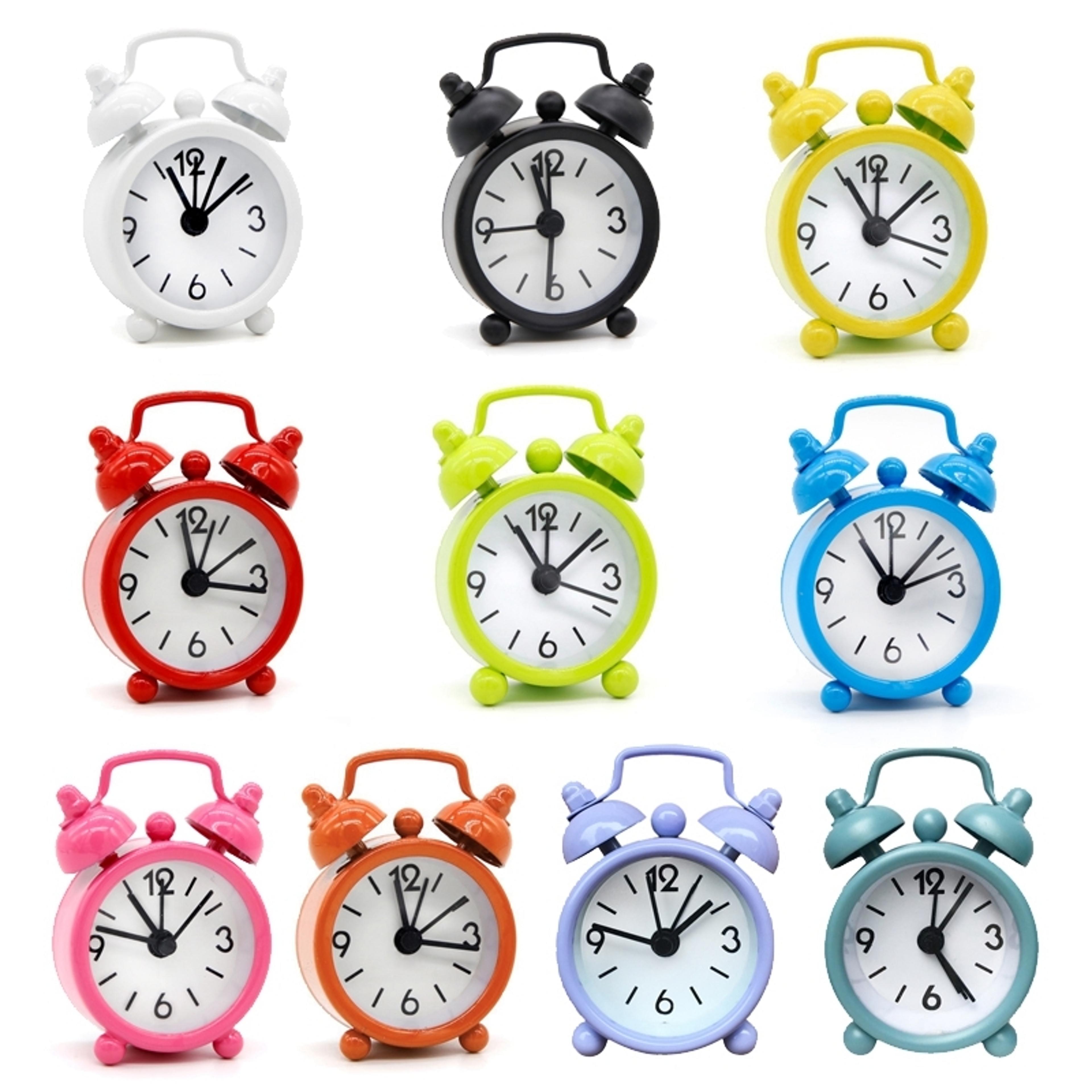 retro twin bell alarm clock vintage analog bedside clock with quartz movement for desk & bedroom