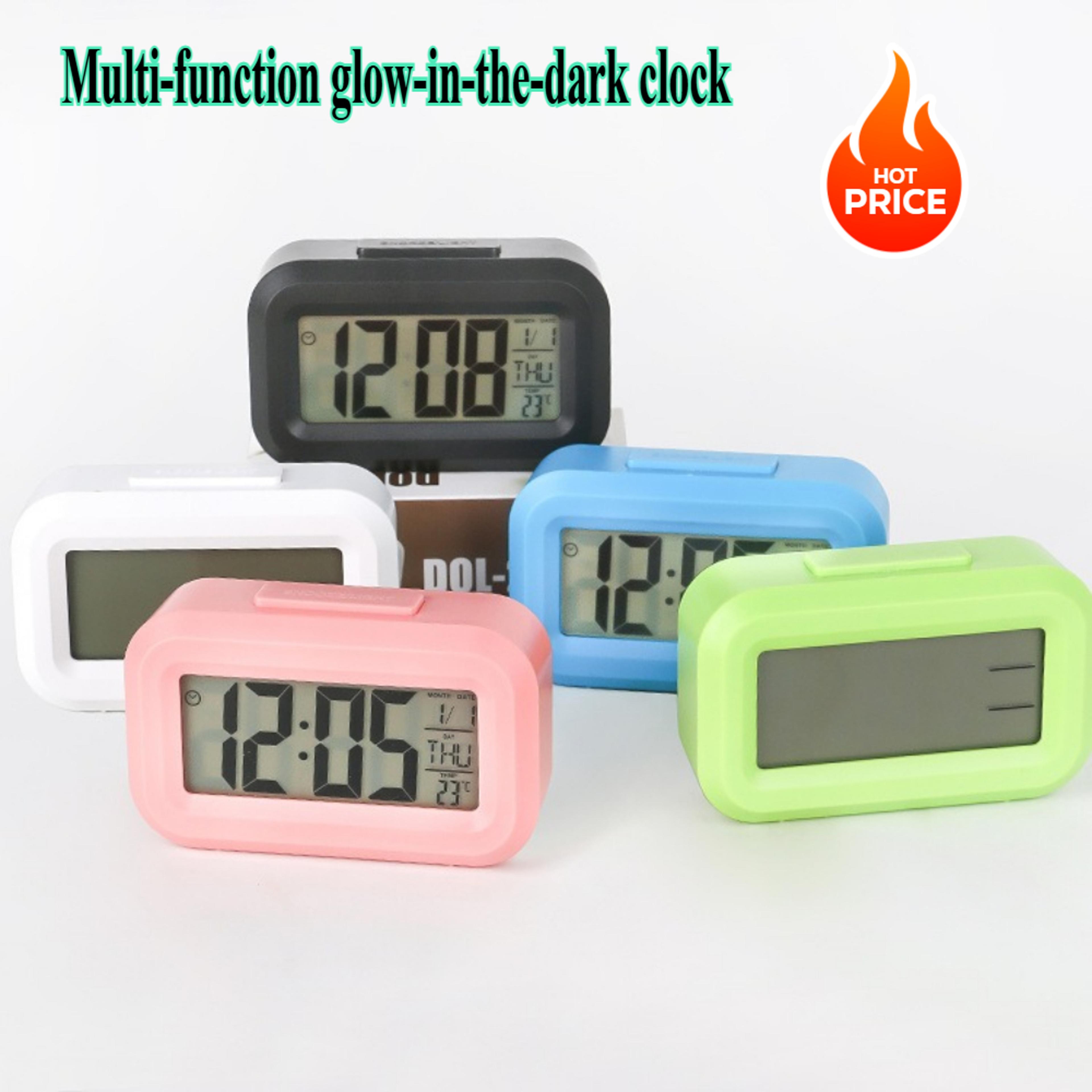 led digital alarm clock with backlight, snooze & calendar display for bedroom, office & desk