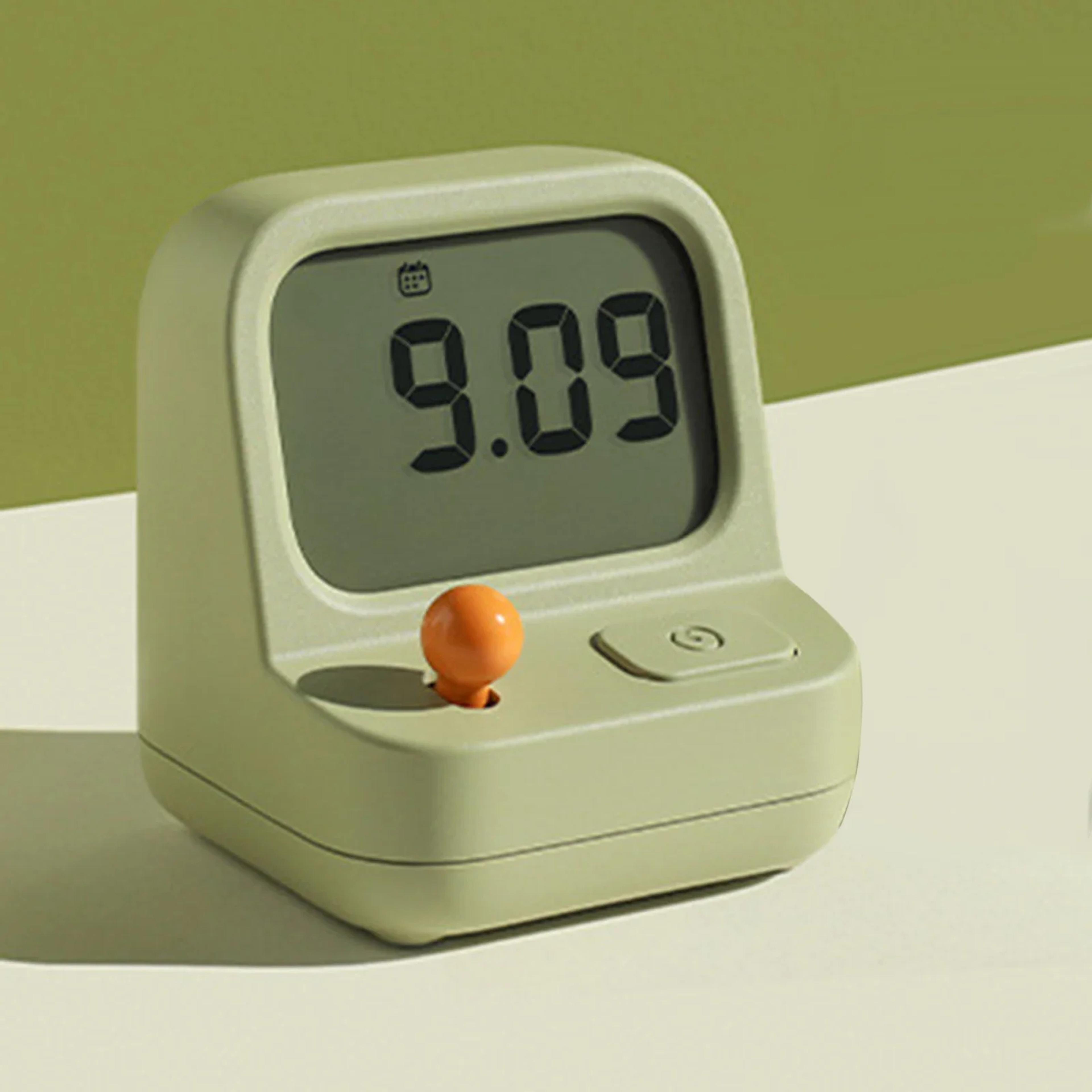 retro game console digital alarm clock with snooze & countdown timer for kids and desk