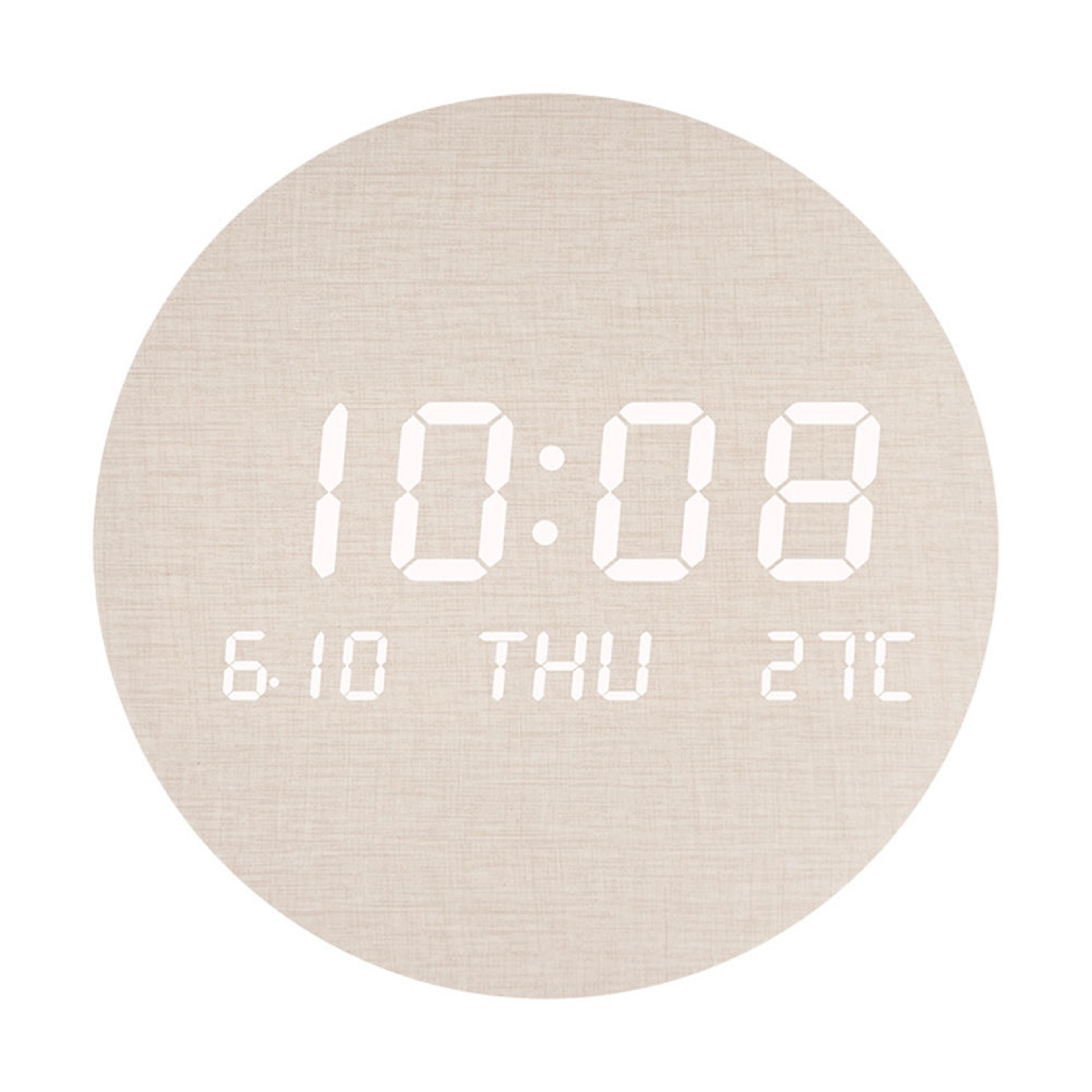 modern led digital wall clock wooden display for bedroom & living room usb powered