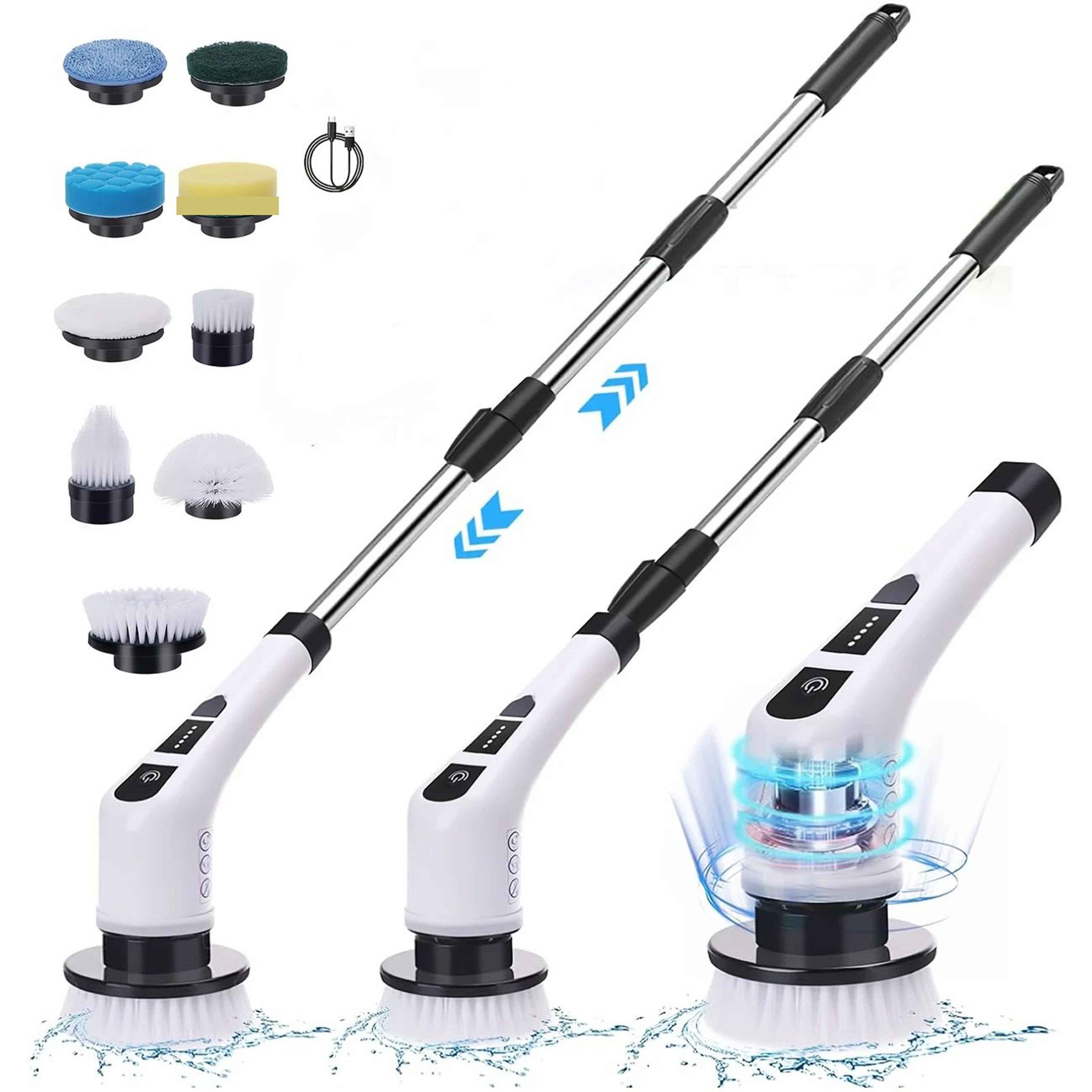 electric cleaning brush cordless spin scrubber for bathroom, floors, glass tile