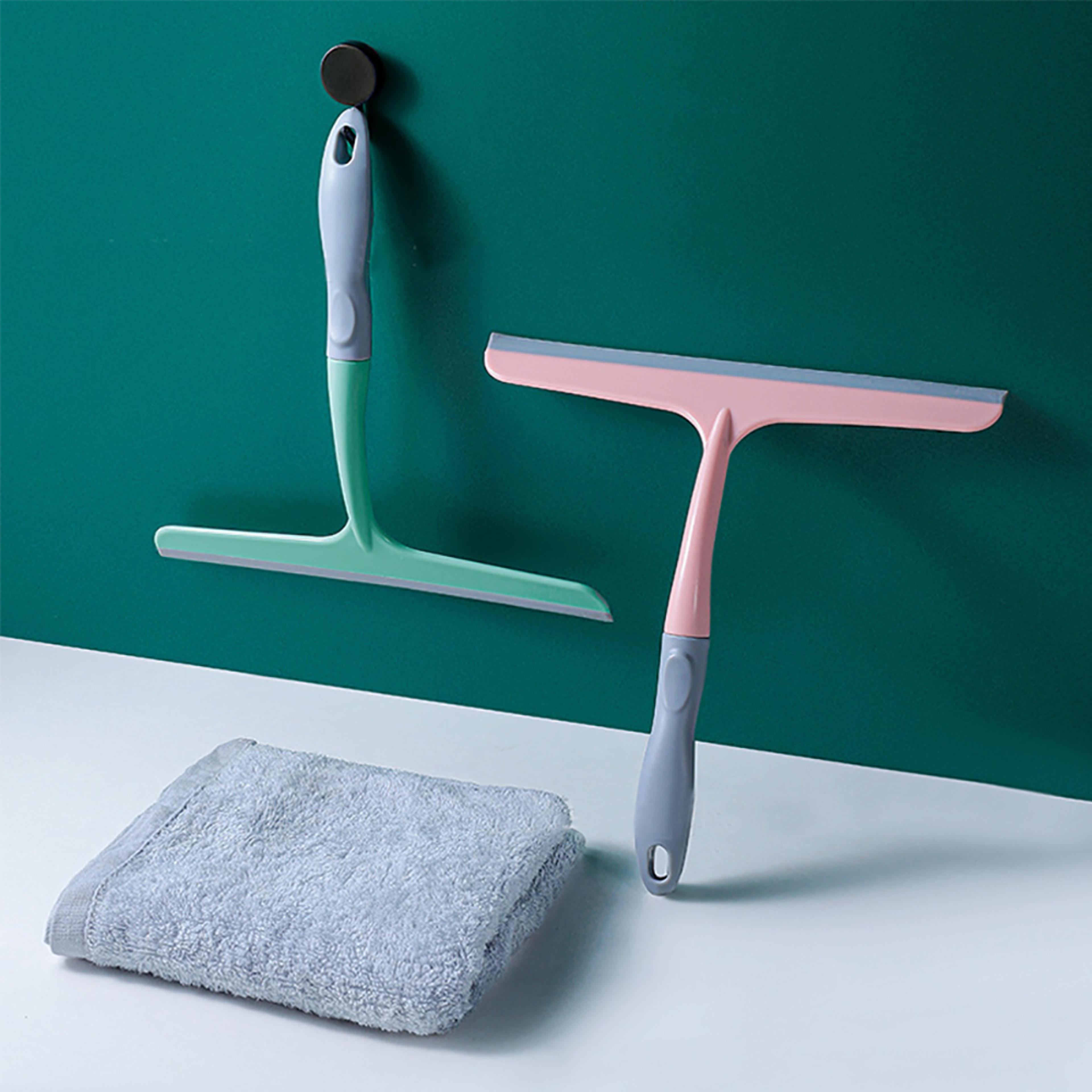 silicone windshield cleaner squeegee for car windows, glass, shower doors & kitchen surfaces