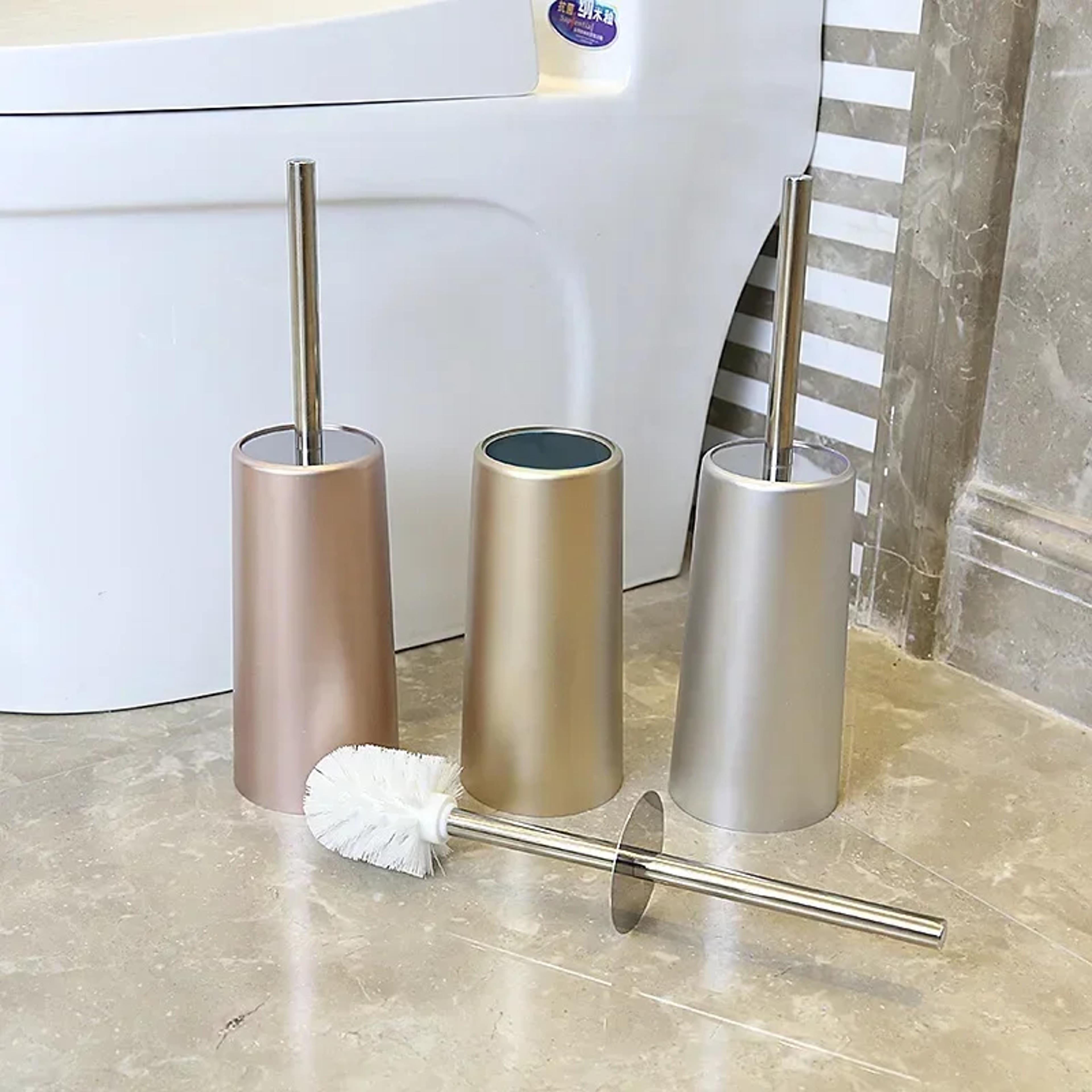luxury gold toilet brush with holder modern bathroom cleaning brush set