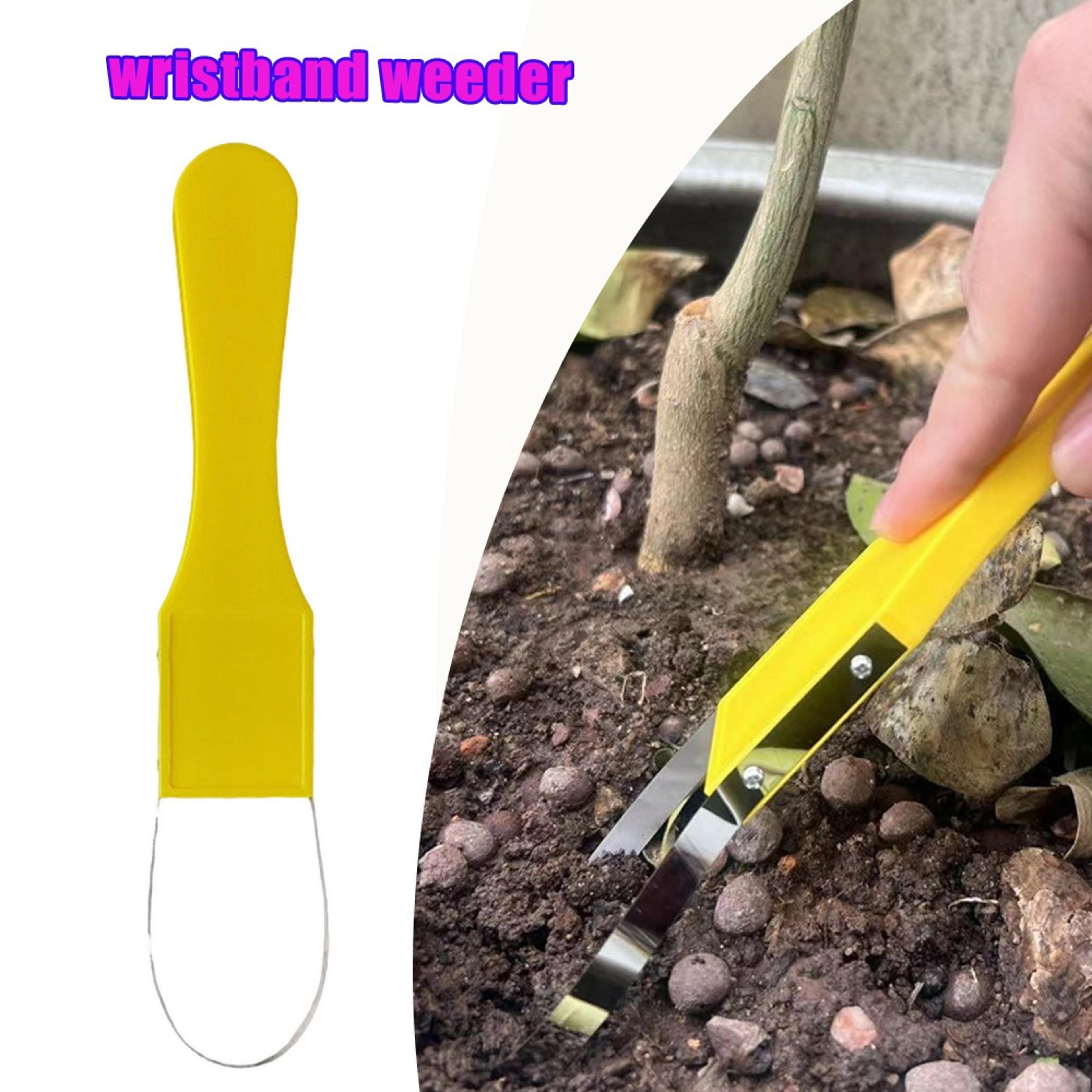 stainless steel garden weeder hand tool with non slip grip for easy weed removal