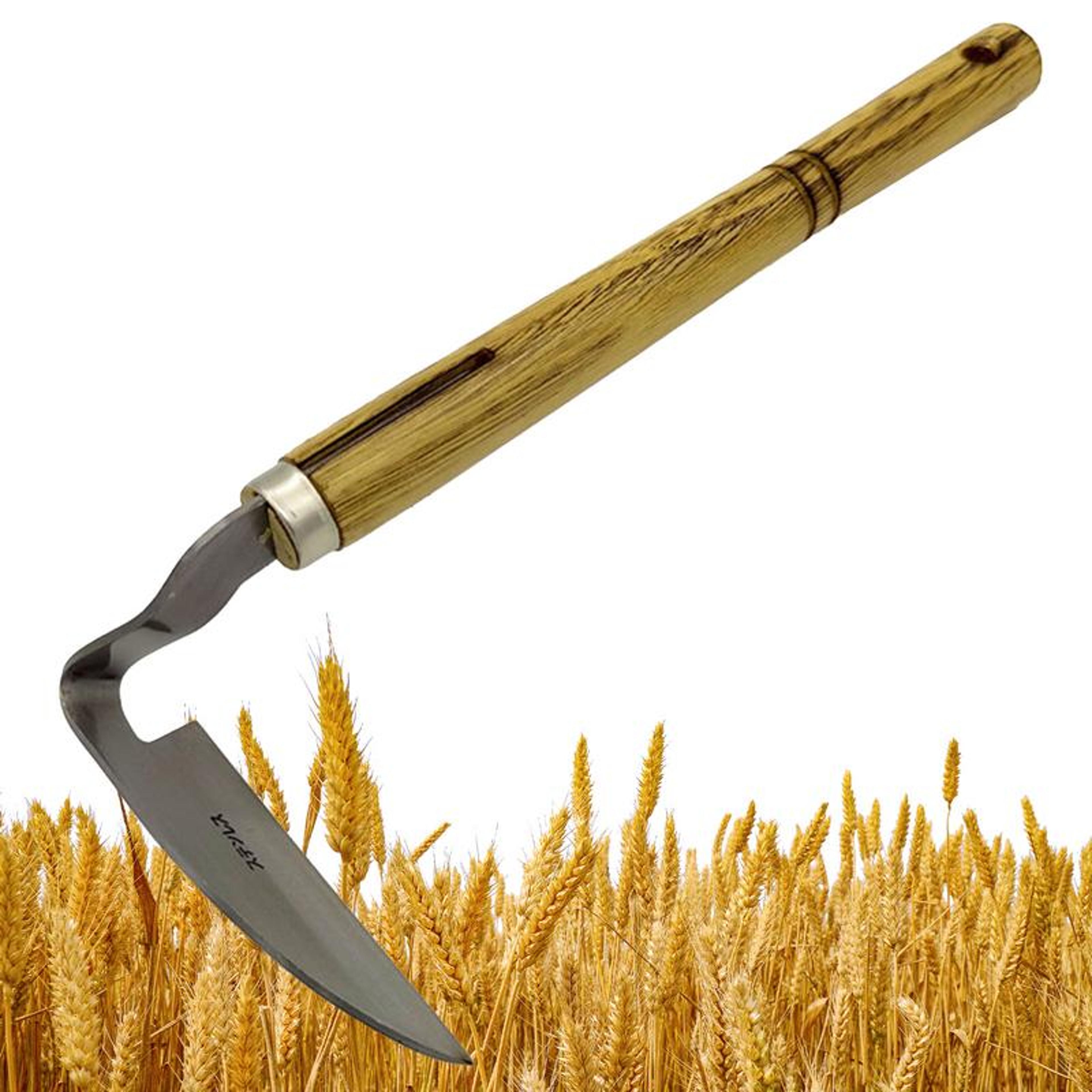 stainless steel garden hand weeder sickle for fast weeding, grass cutting & digging