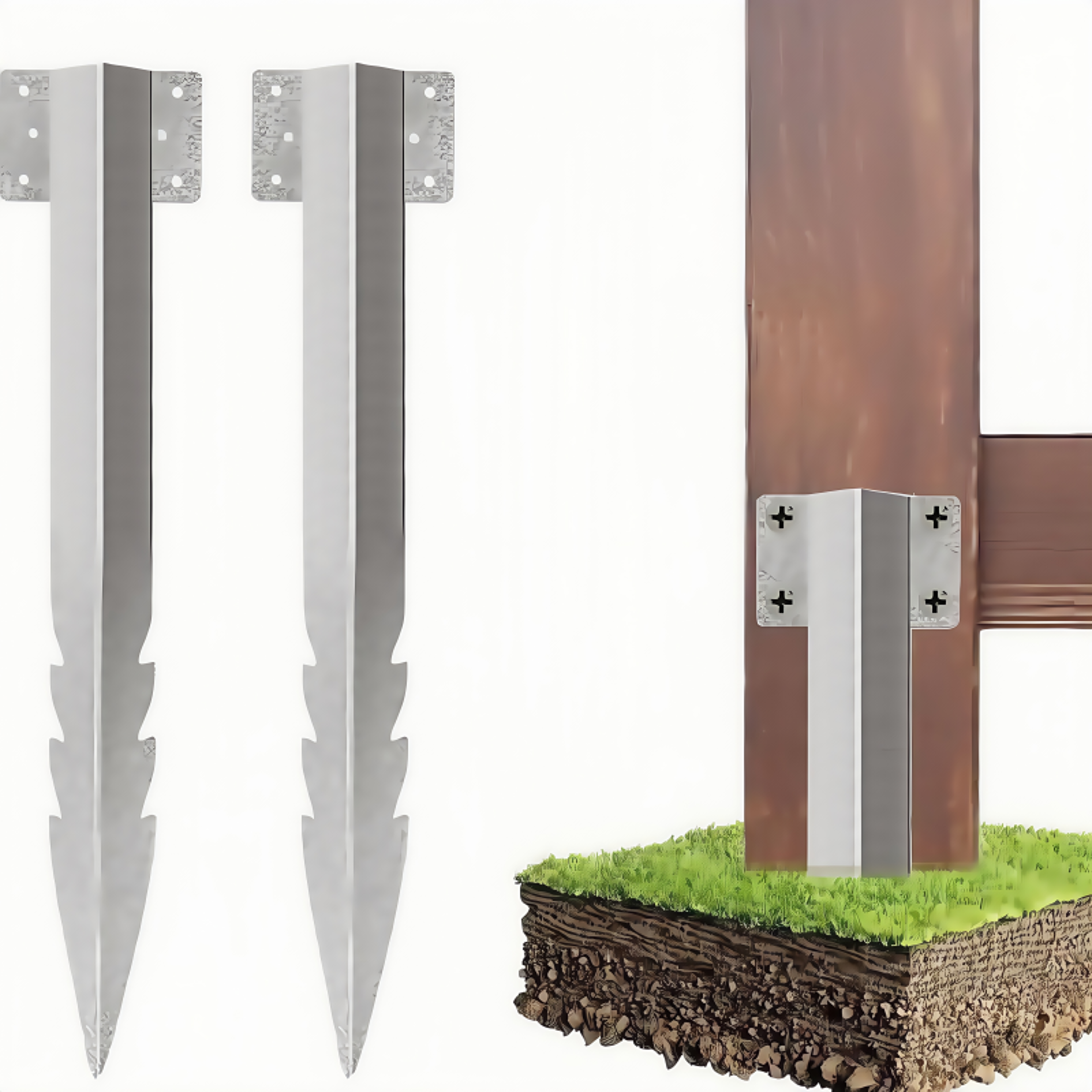 heavy duty landscape edging stakes metal garden anchor spikes for driveway, railway & garden borders