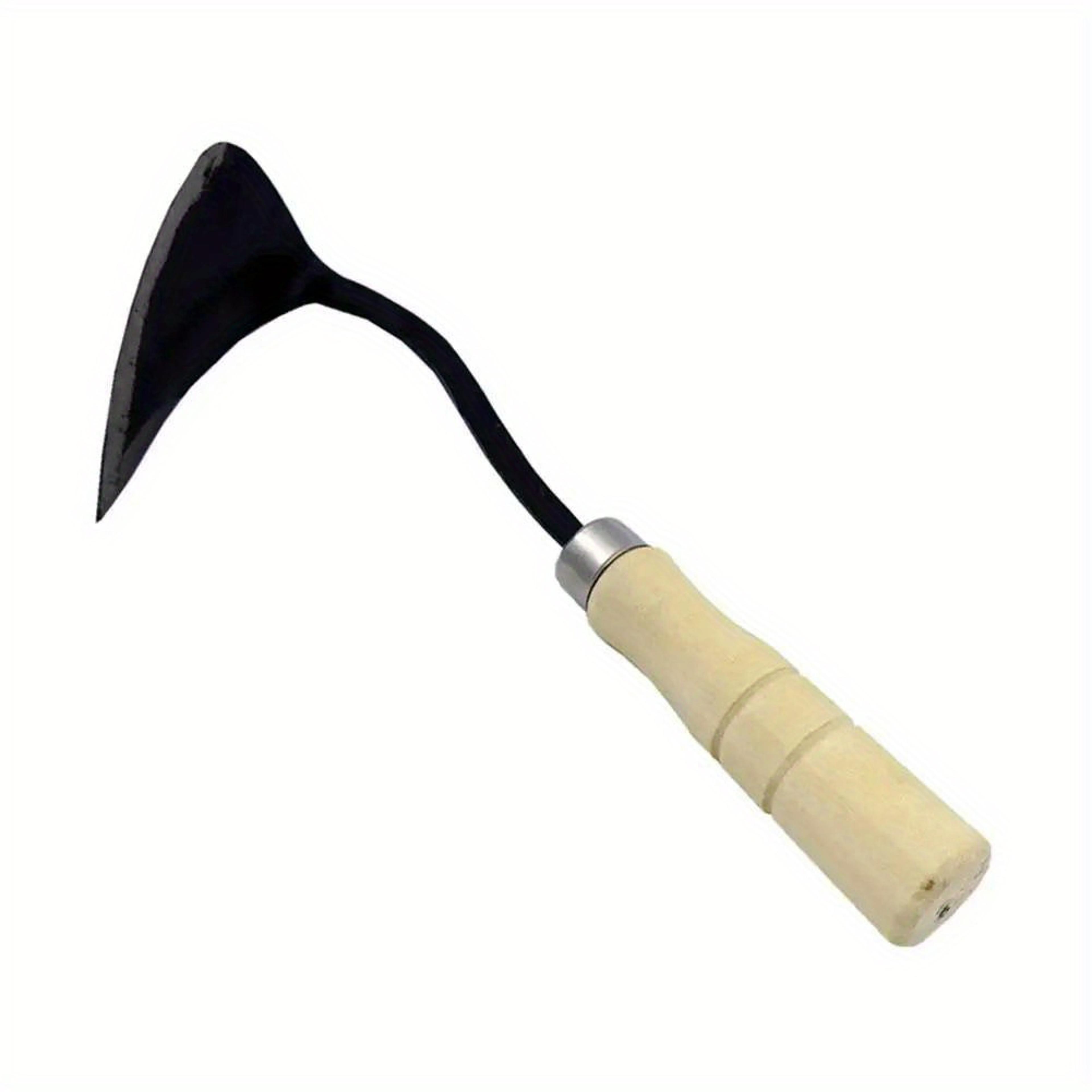 heavy duty garden hoe with wooden handle multifunction hand cultivator & garden digger for weeding