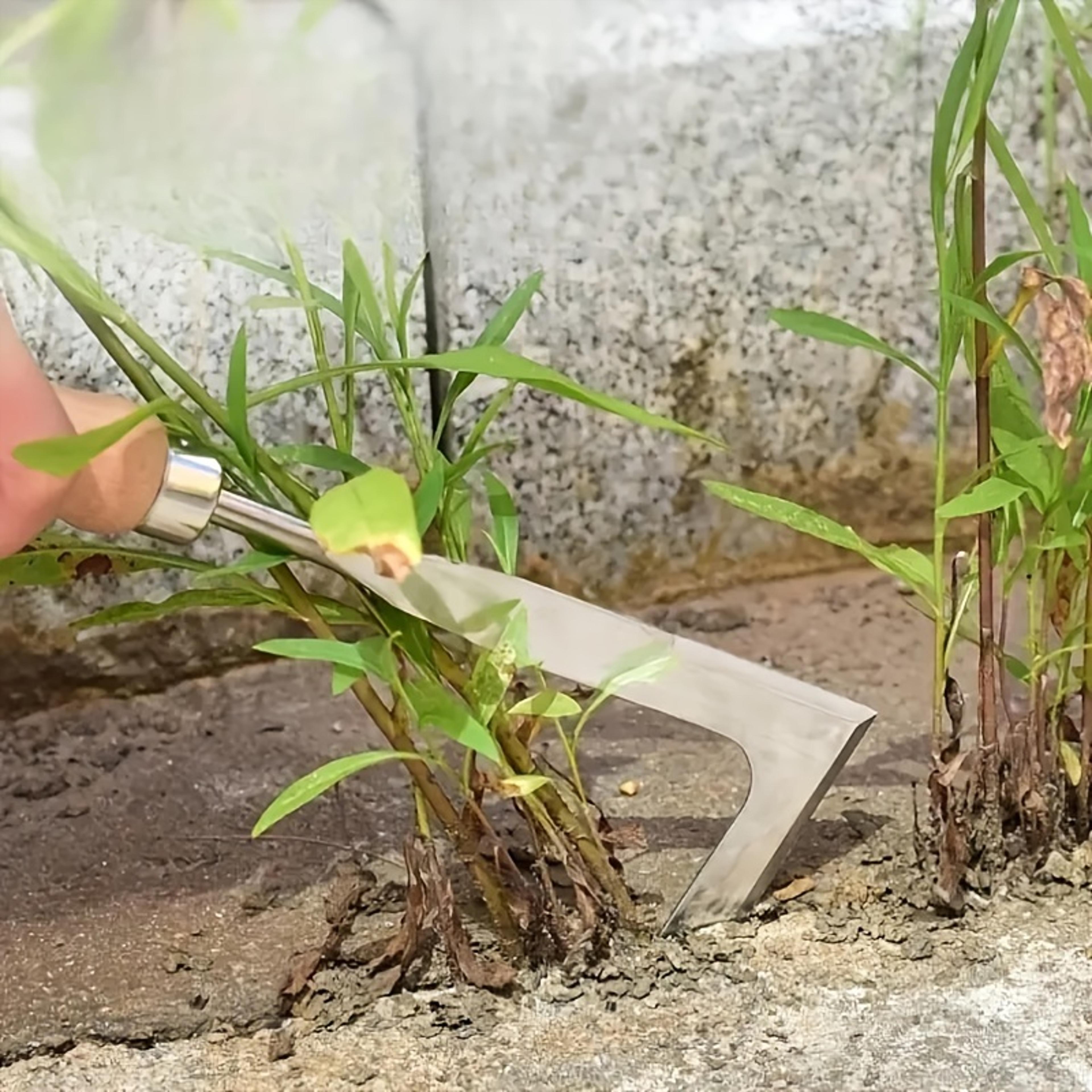heavy duty manual weeding tool with carbon steel blade for garden & crack weed removal