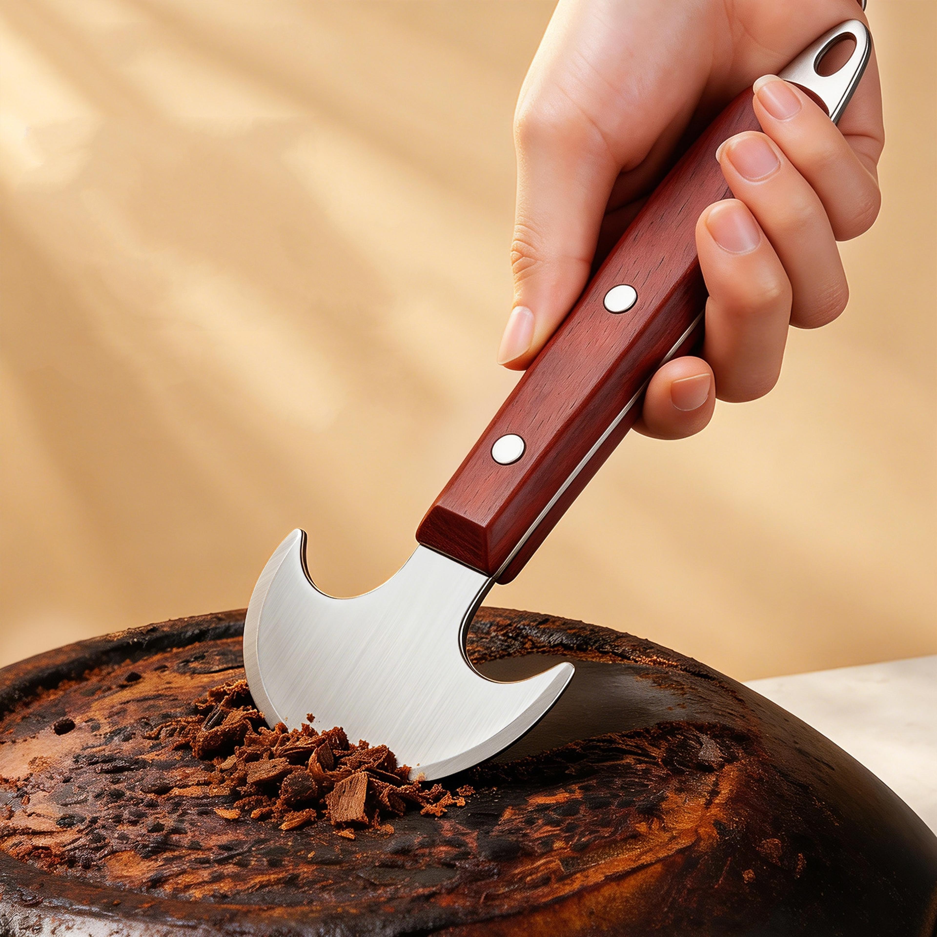 stainless steel kitchen scraper for burnt pots & stubborn grease cleaning tool