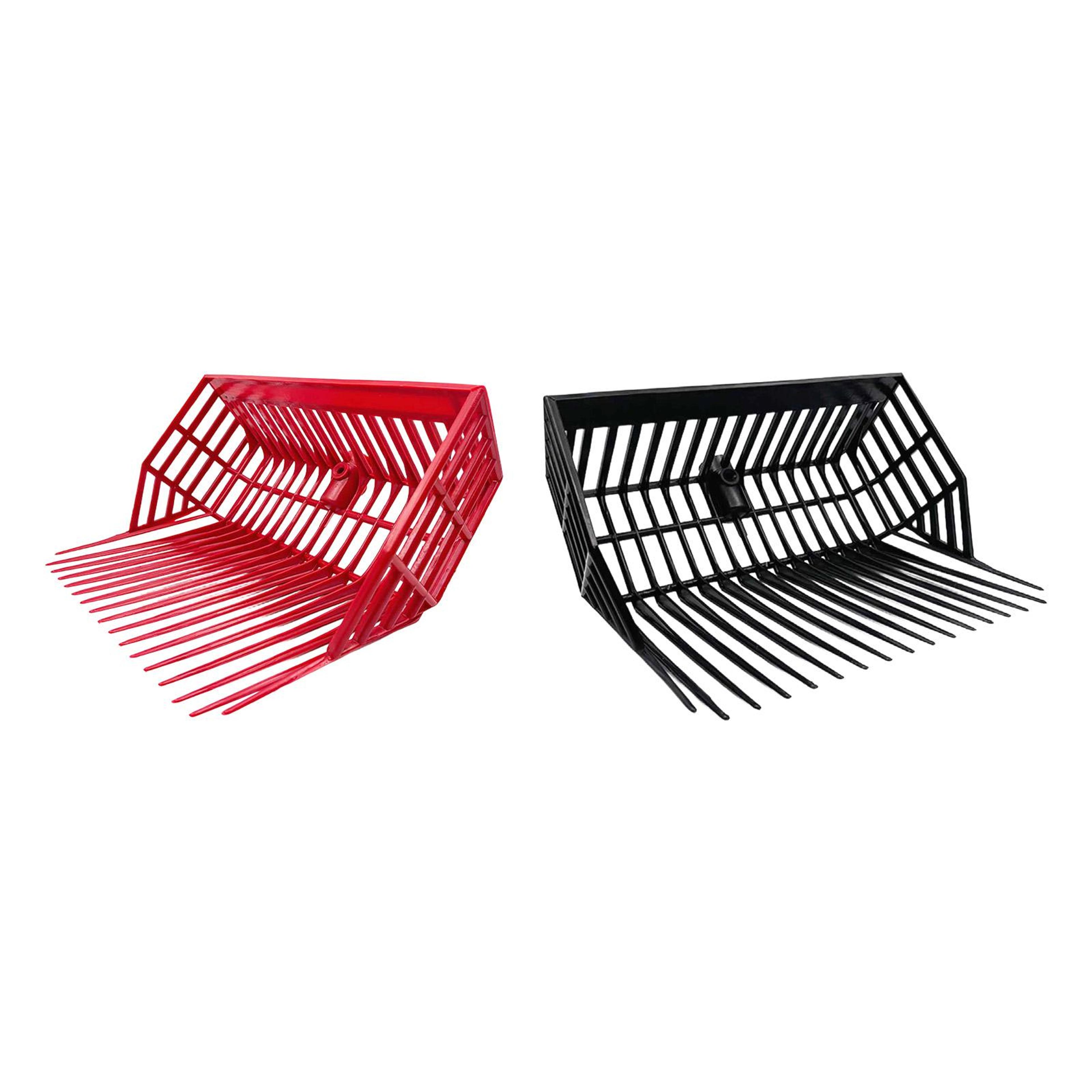 heavy duty manure fork head replacement with angled tines for horse stalls & garden cleanup