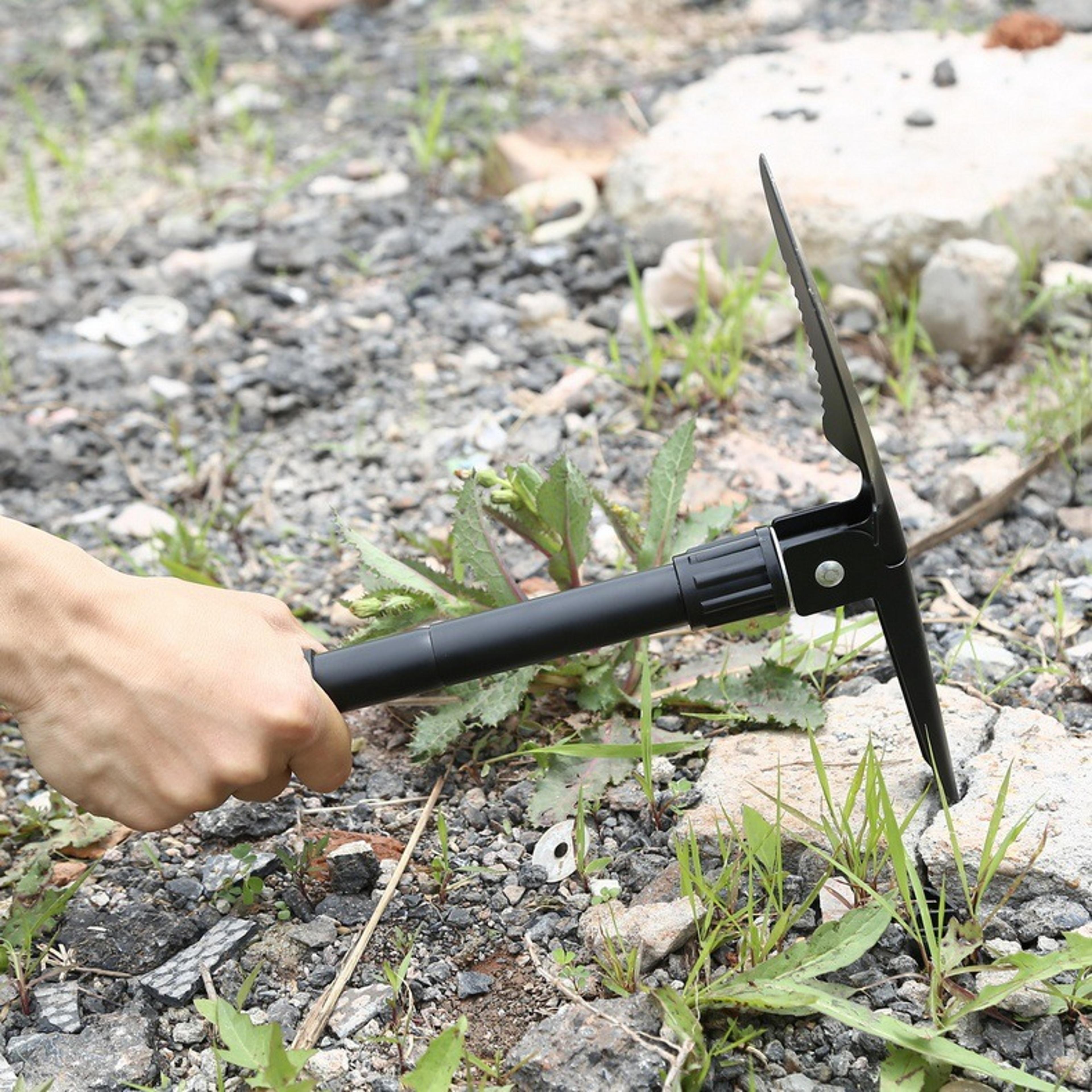 multifunction survival folding camping shovel with pickaxe | military entrenching tool for outdoor adventures