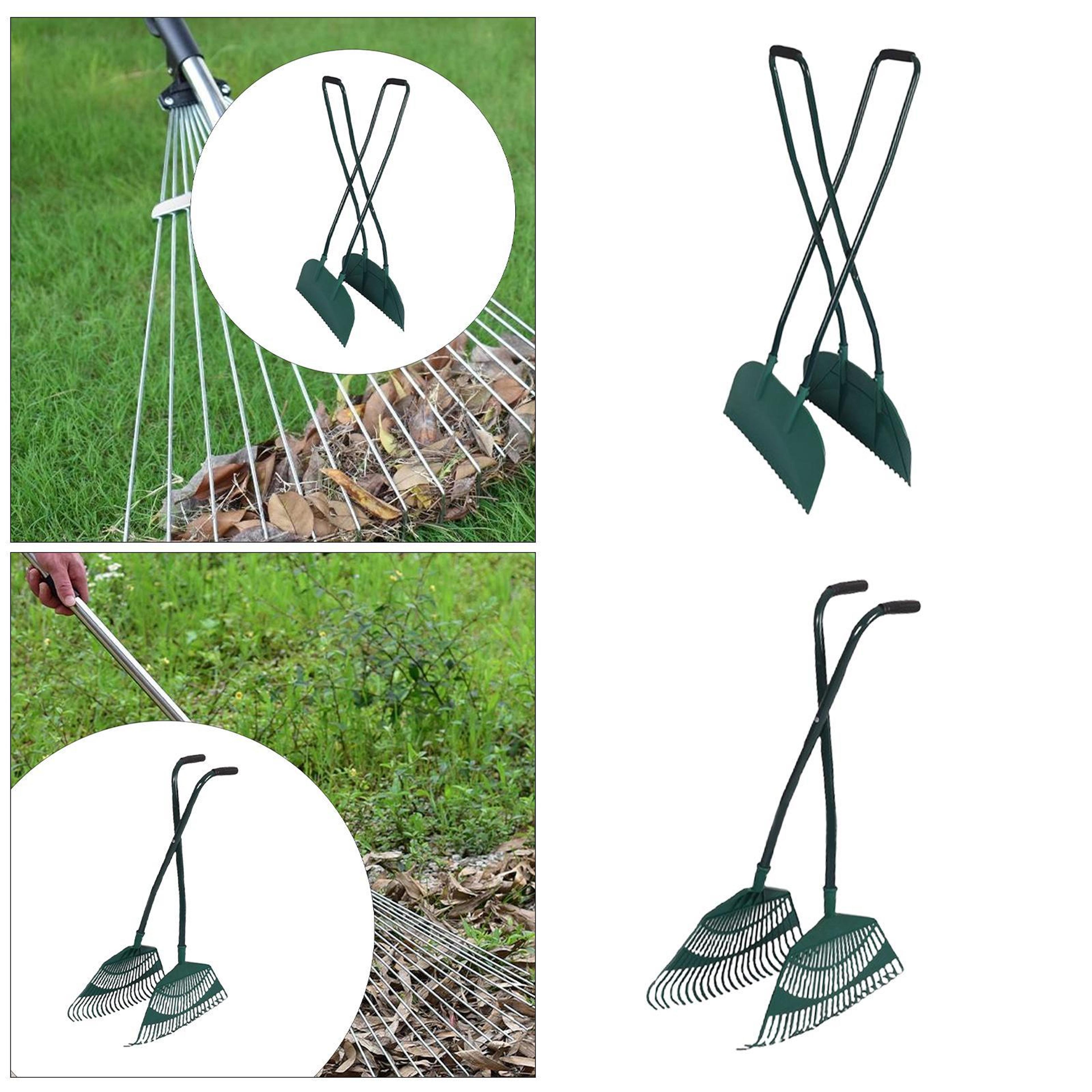 ergonomic leaf grabber & leaf collector for fast lawn and garden cleanup