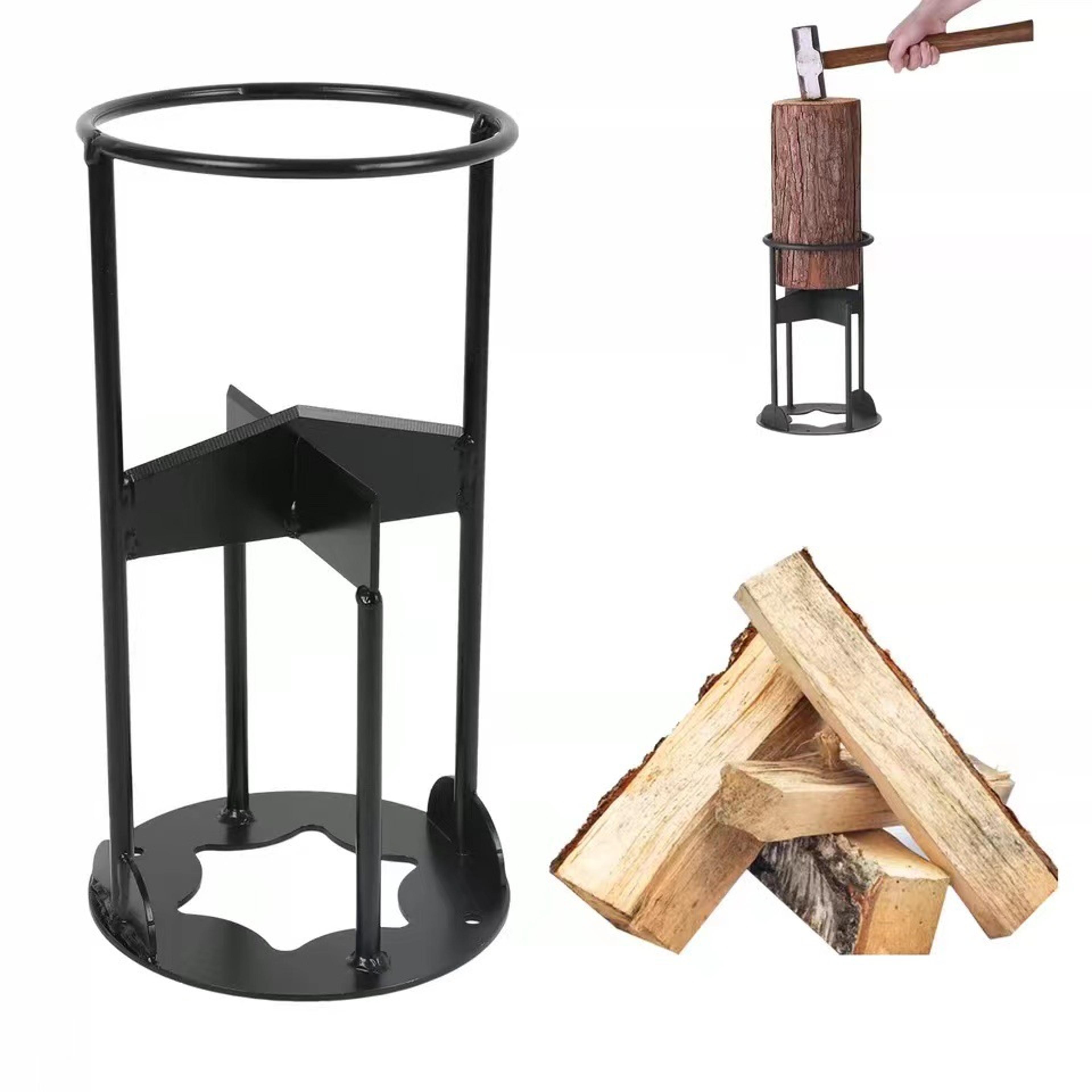 portable firewood splitter iron wedge manual log splitter tool for fast & easy wood splitting