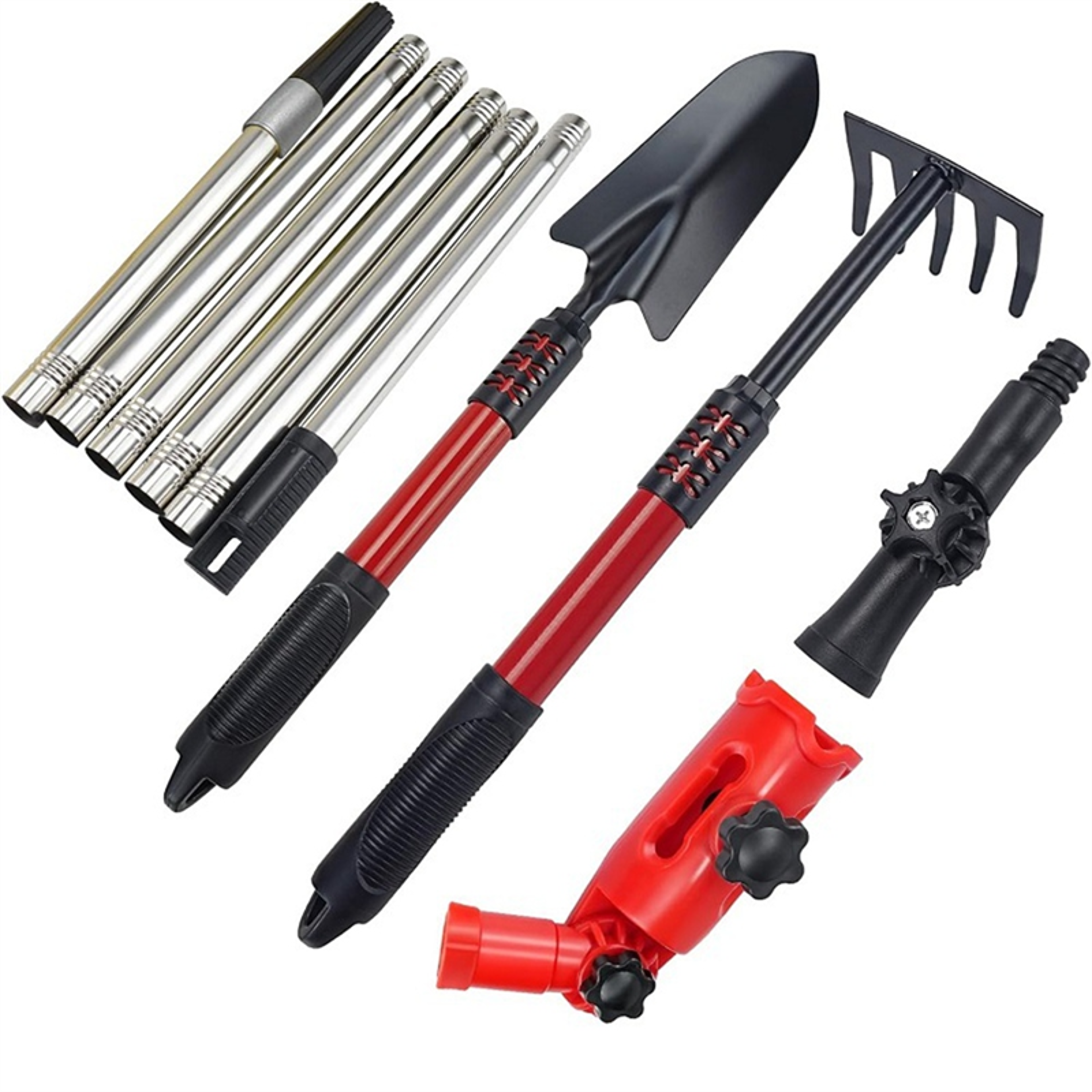 multi angle gutter cleaning tool kit with gutter rake for safe roof & ground debris removal