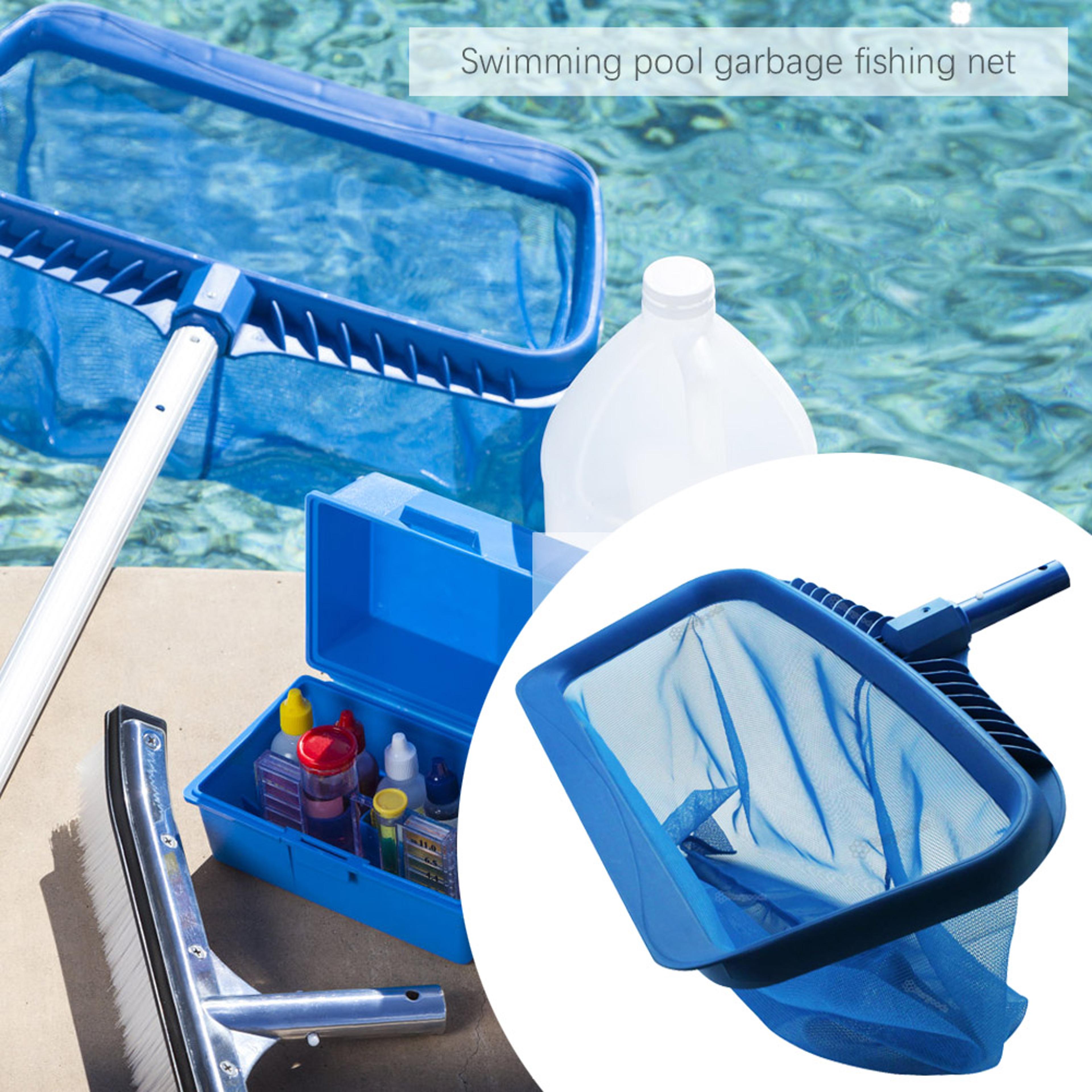 professional pool skimmer net with deep mesh bag for swimming pool leaf & debris cleaning