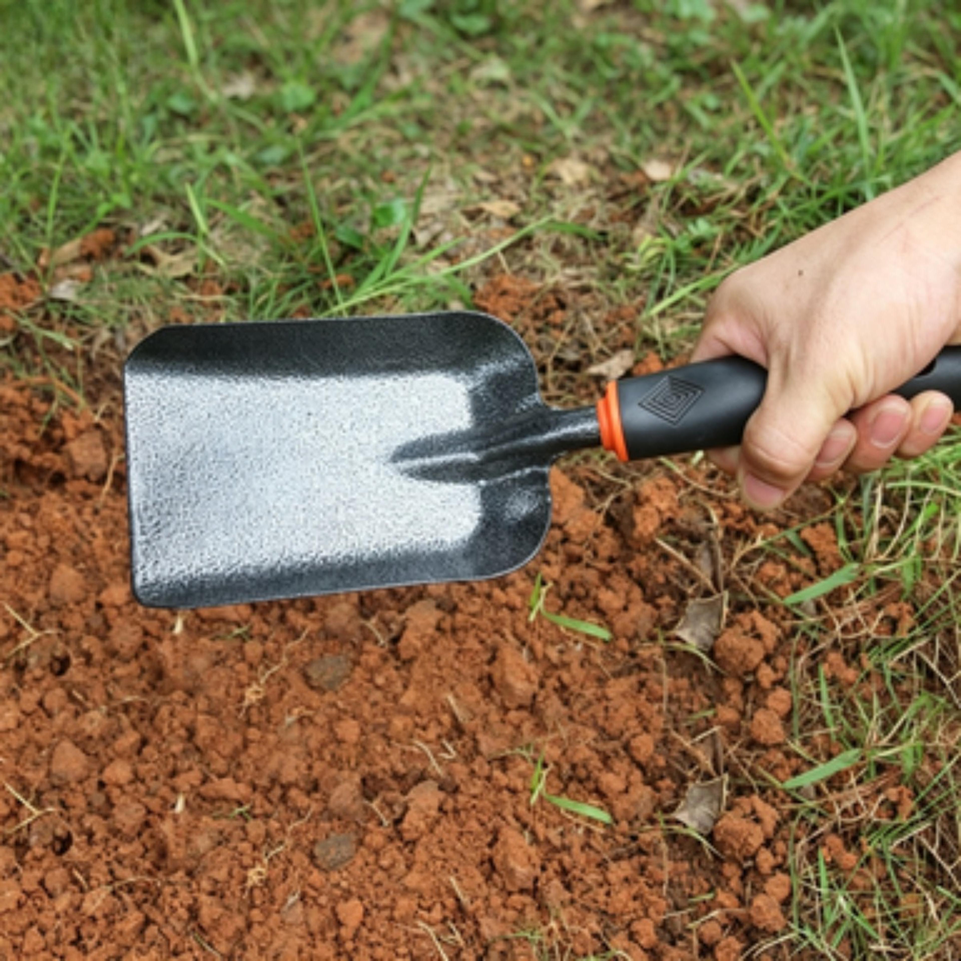 multipurpose garden hand shovel with non slip handle for digging weeding & transplanting