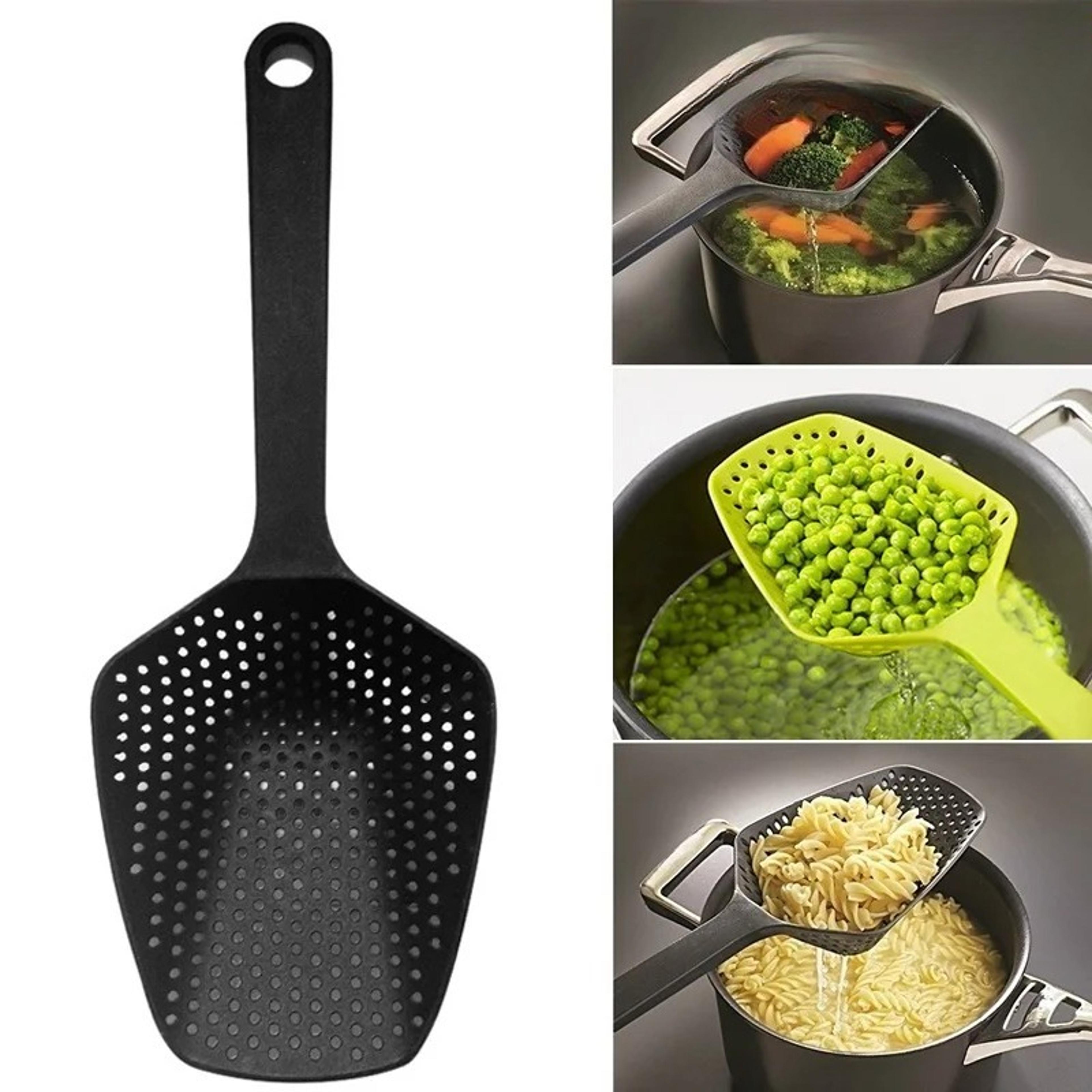 multi purpose draining scoop kitchen strainer scoop for fast food draining & serving