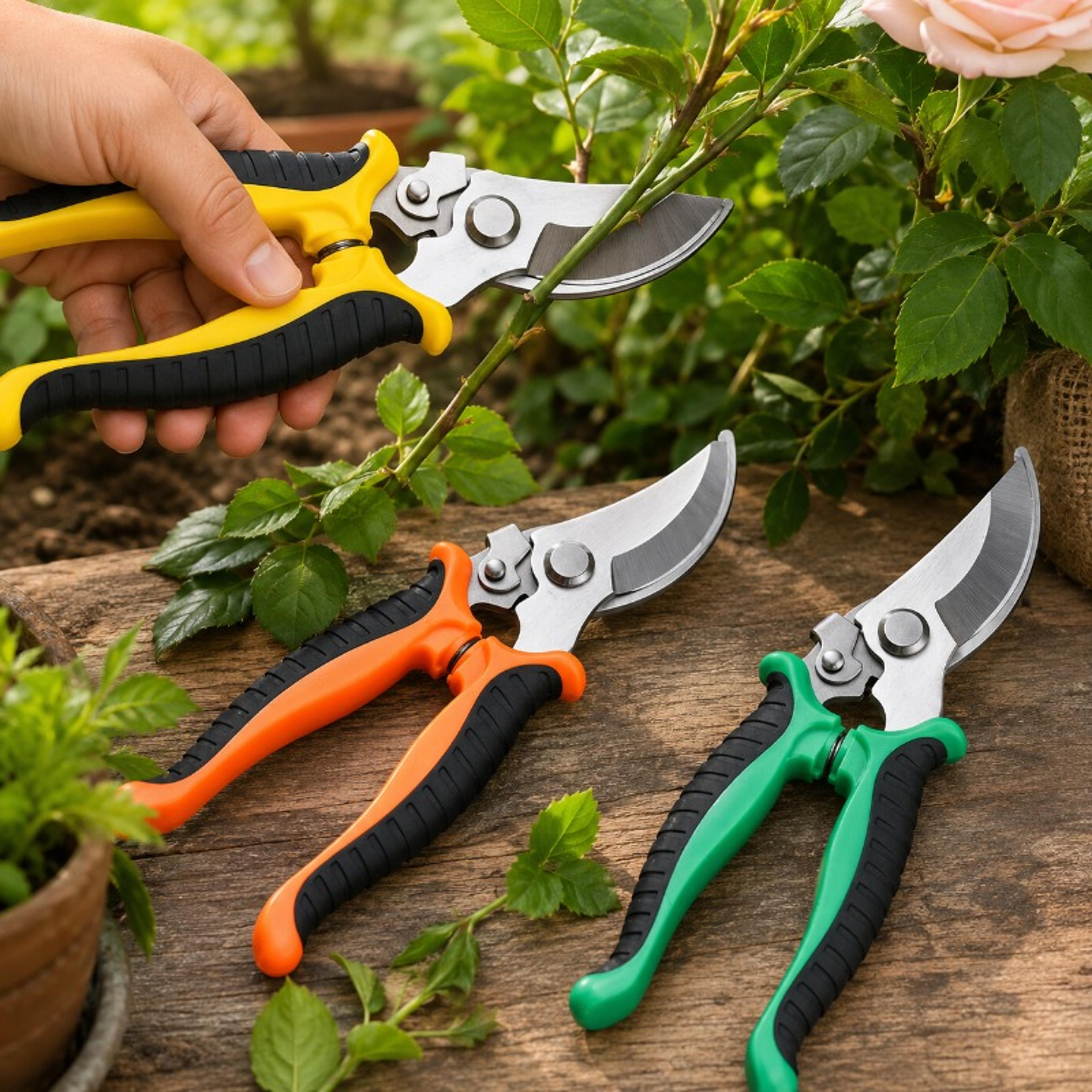 professional pruning shears stainless steel garden scissors for fruit trees, flowers & branch trimming