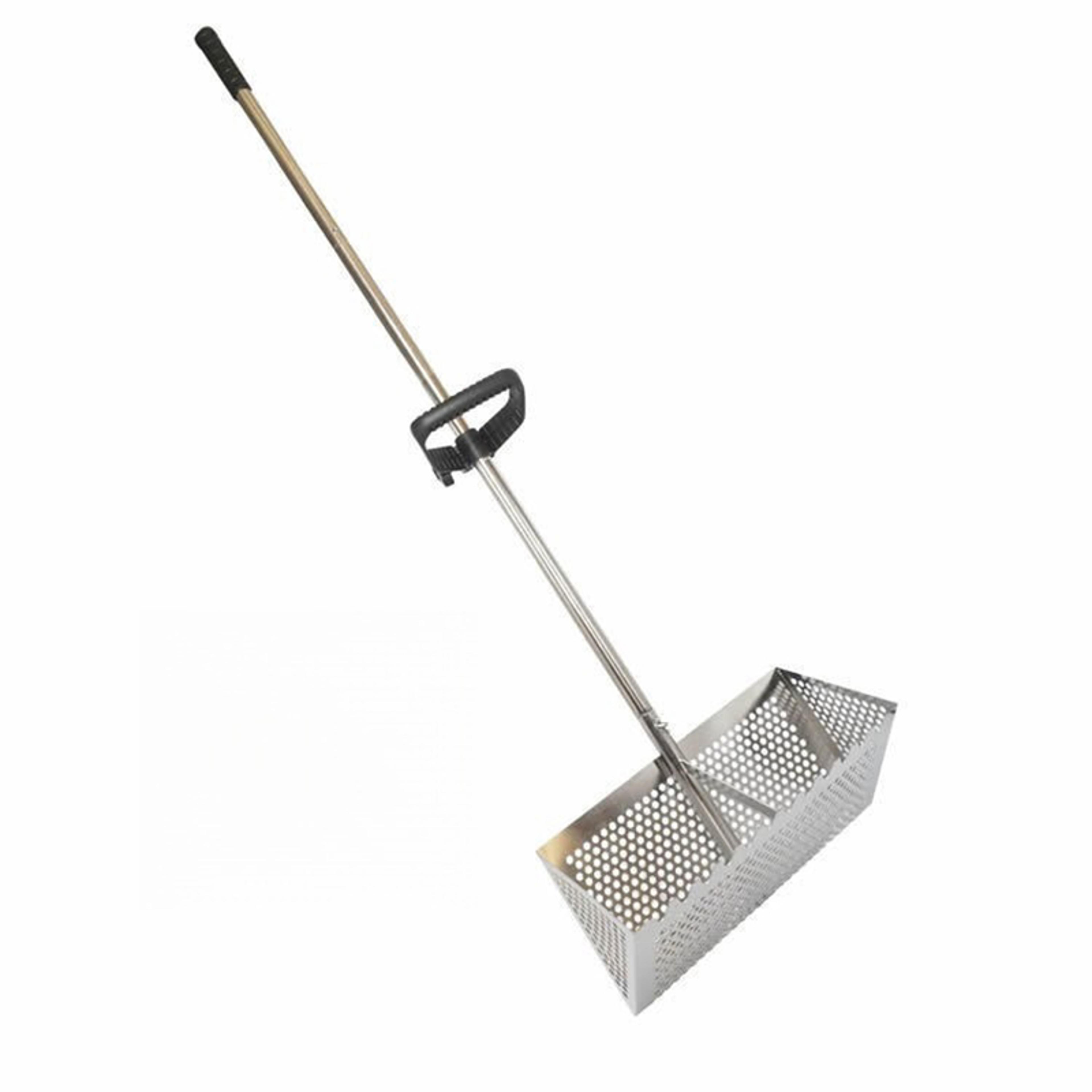foldable beach sand rake & sand sifter for shell collecting, sand flea hunting & beach treasure finding