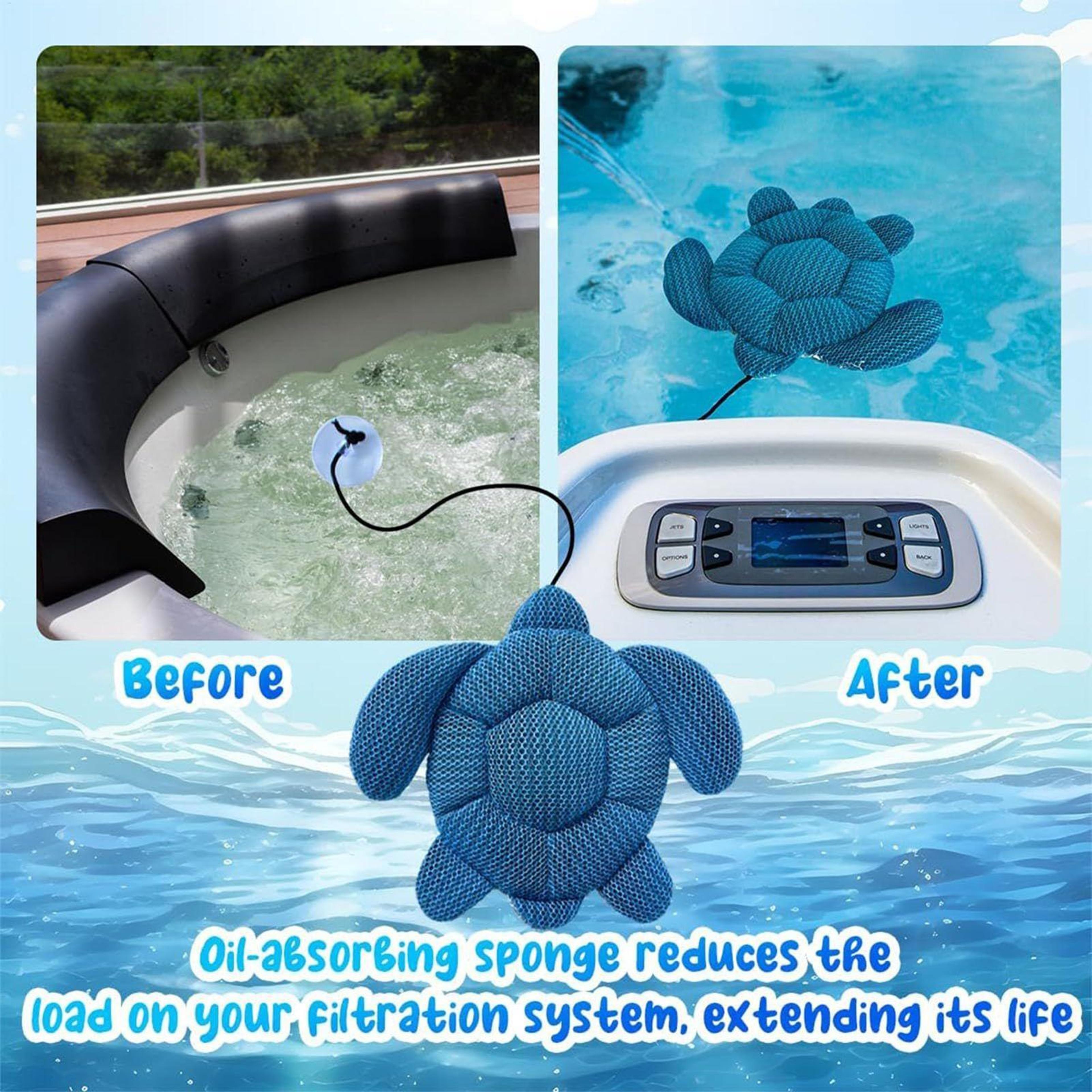 floating hot tub scum absorber reusable oil absorbing sponge for spa, bathtub & pool water care