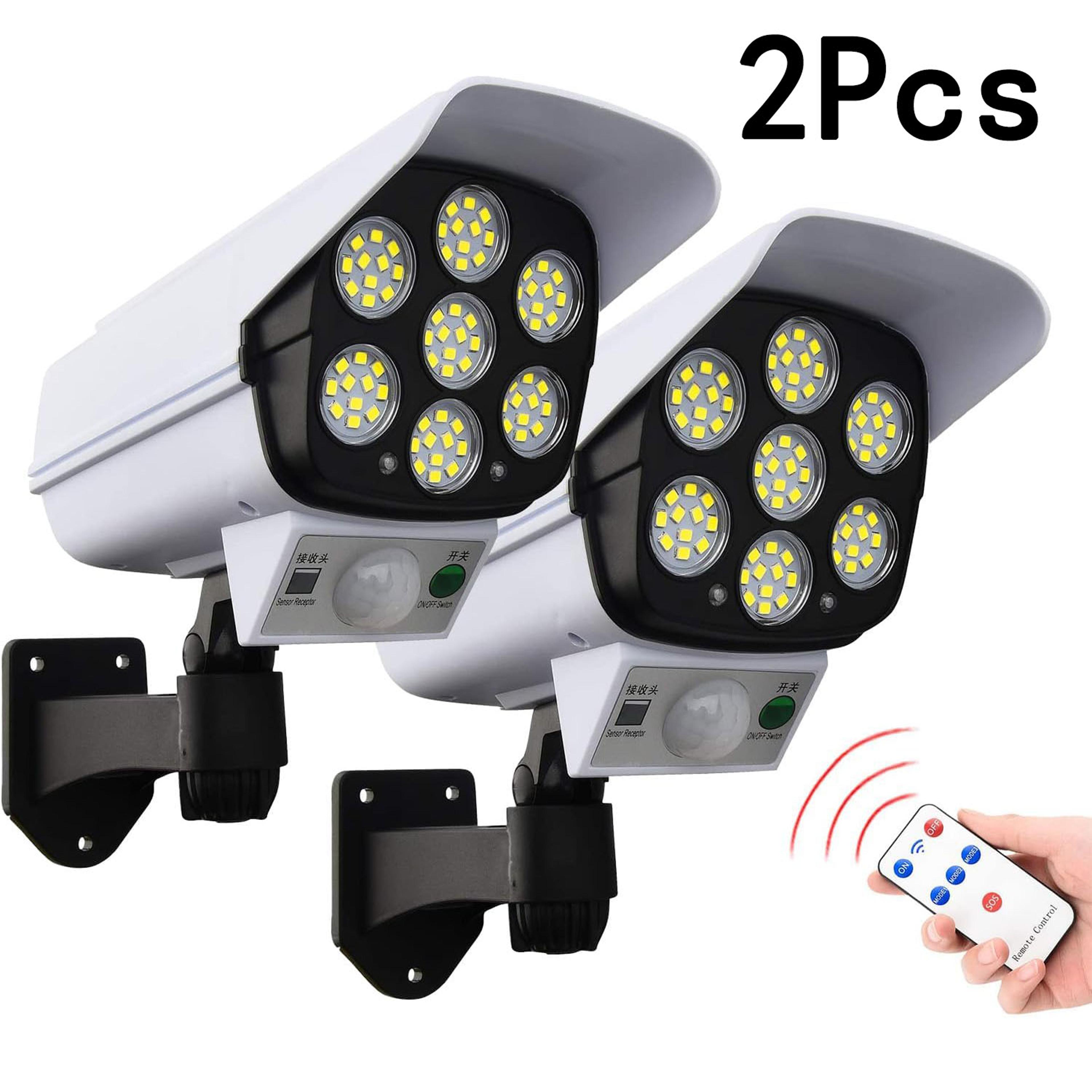 solar security light with dummy camera, motion sensor & waterproof outdoor wall lamp