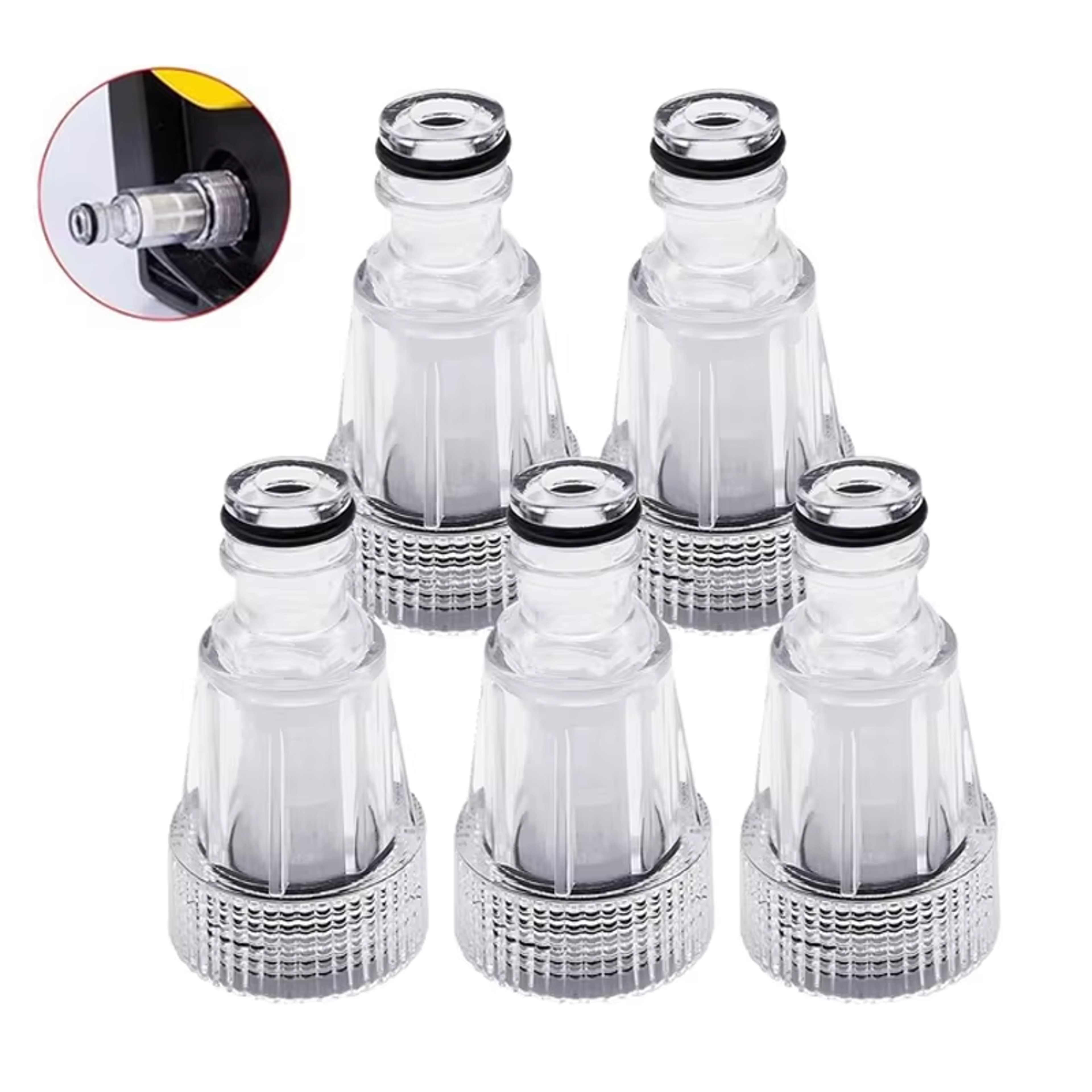 pressure washer water filter inlet connector with garden hose adapter replacement