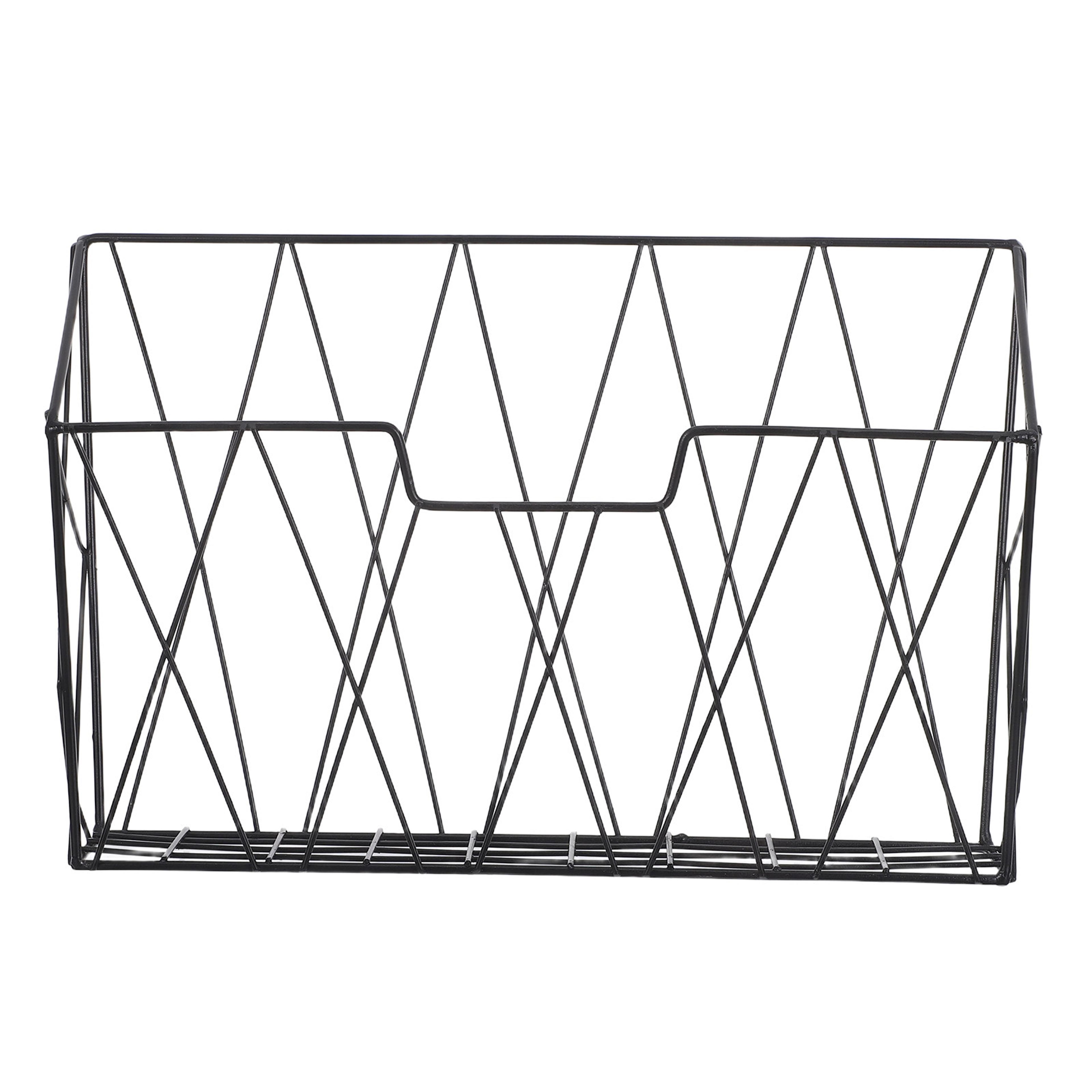 wall mounted magazine rack metal mesh wall file organizer for mail, magazines & office storage