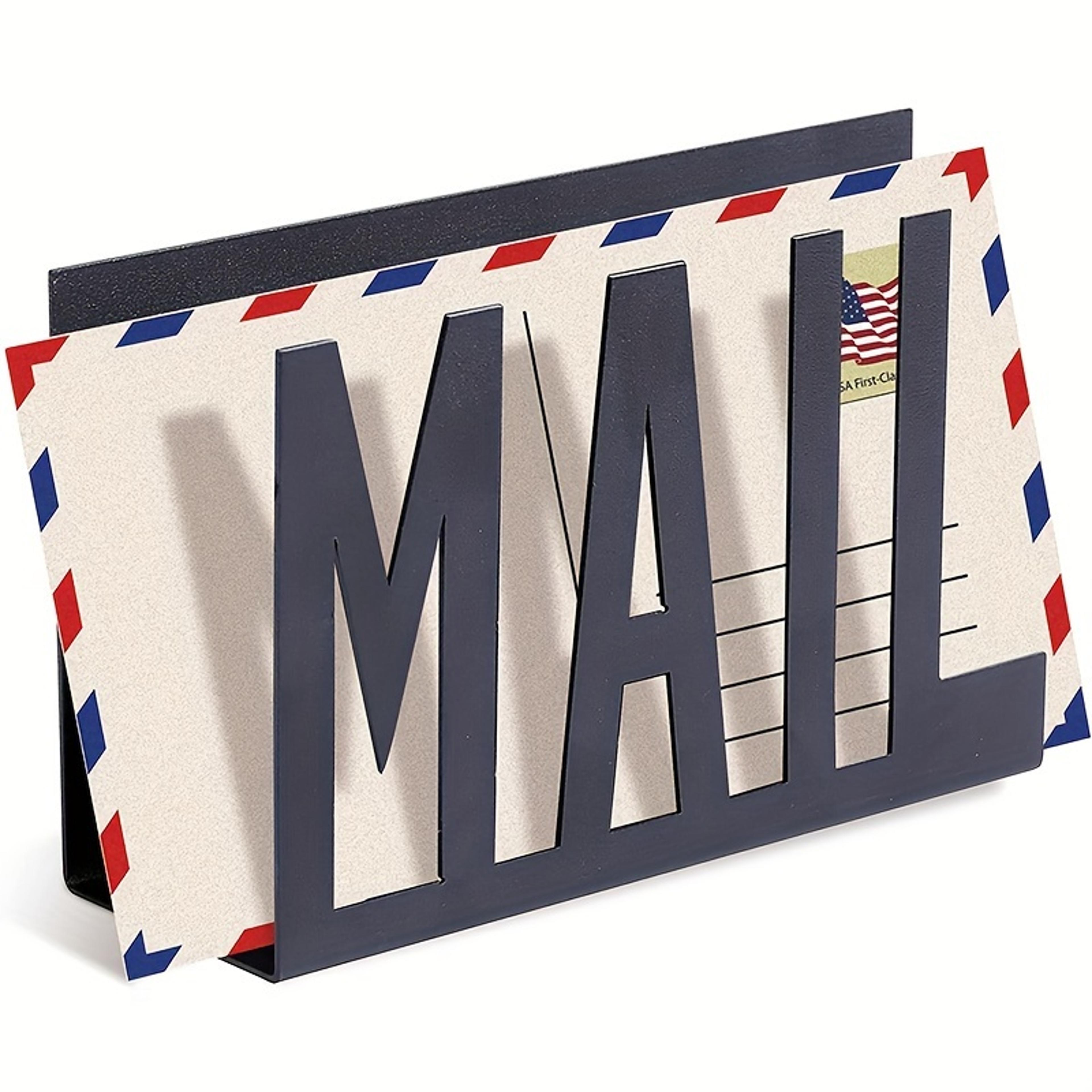 modern mail holder metal desk mail organizer for letters, bills & envelopes