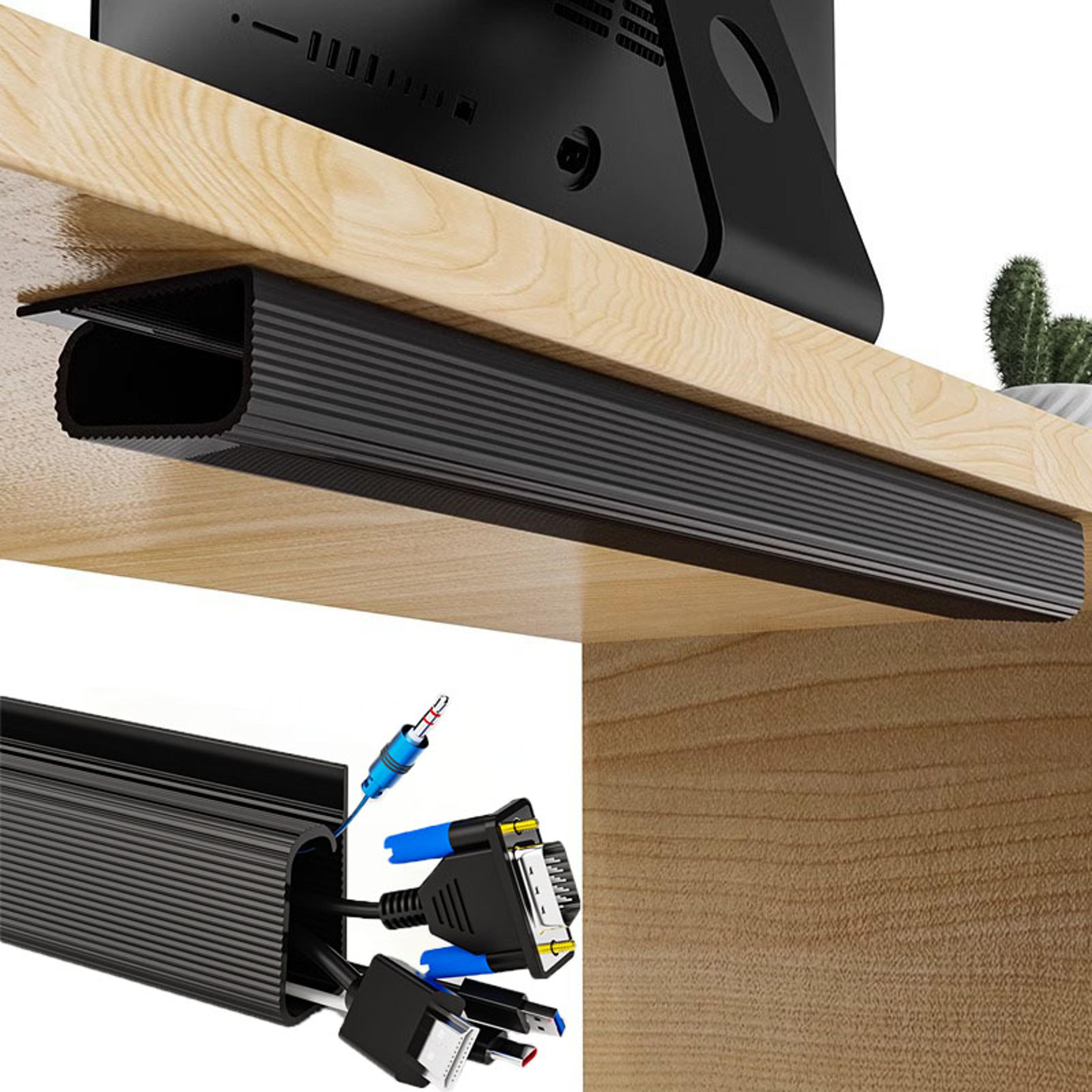 no drill under desk cable management tray white desk cable organizer