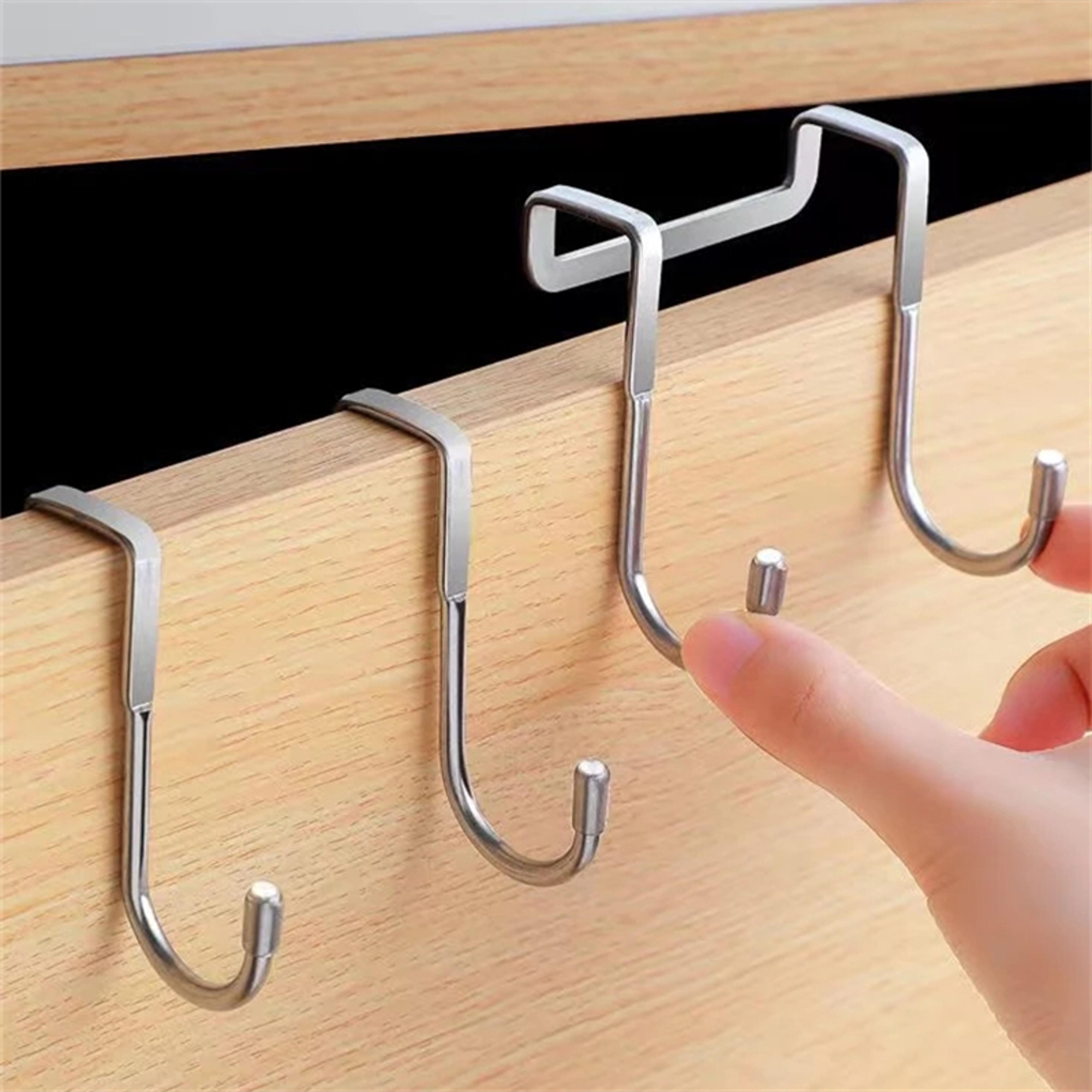 stainless steel cabinet door hook over cabinet towel holder no drill storage hook