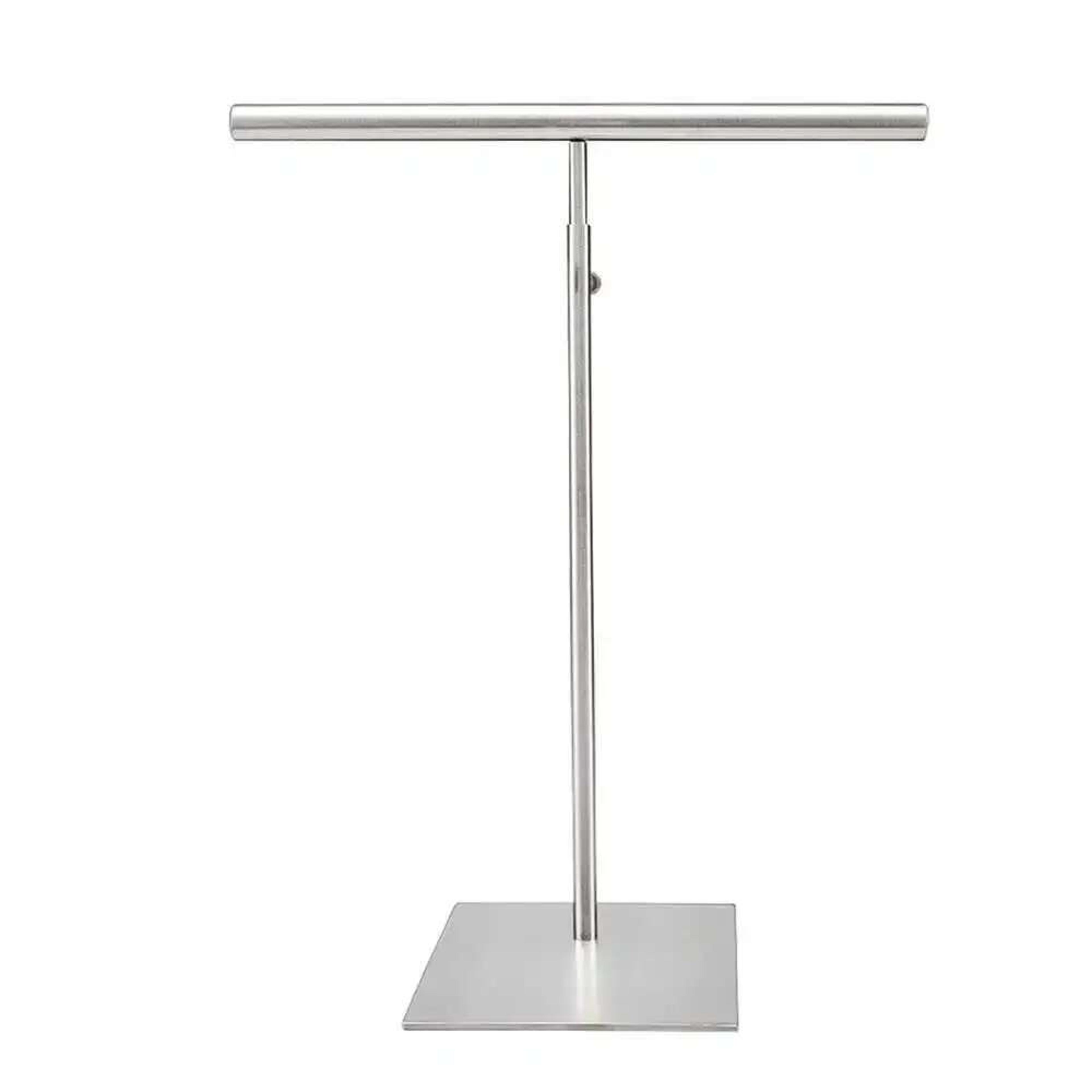 adjustable handbag display stand stainless steel purse rack for bags, scarves, wigs & accessories