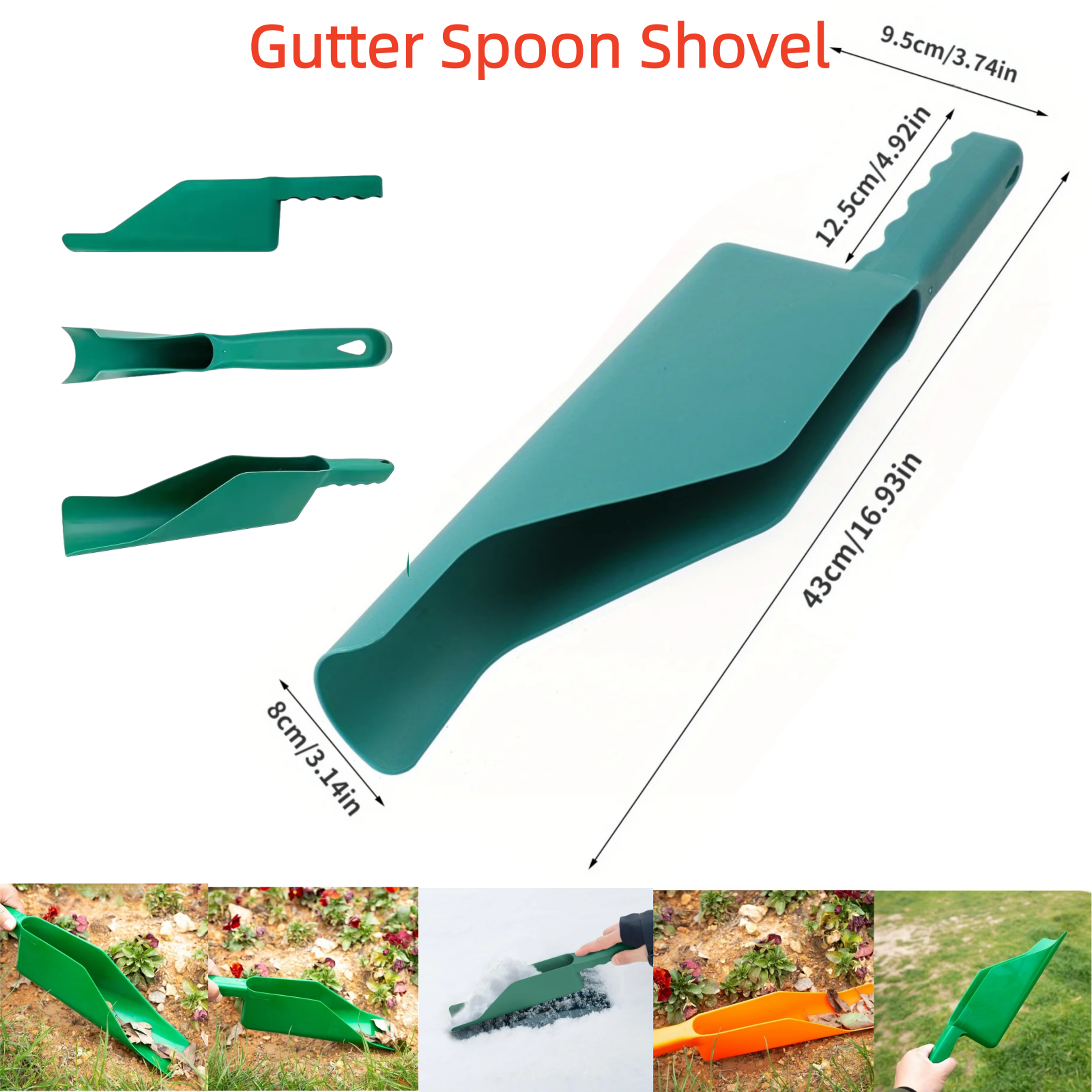 flex fit gutter cleaning scoop leaf and debris removal tool