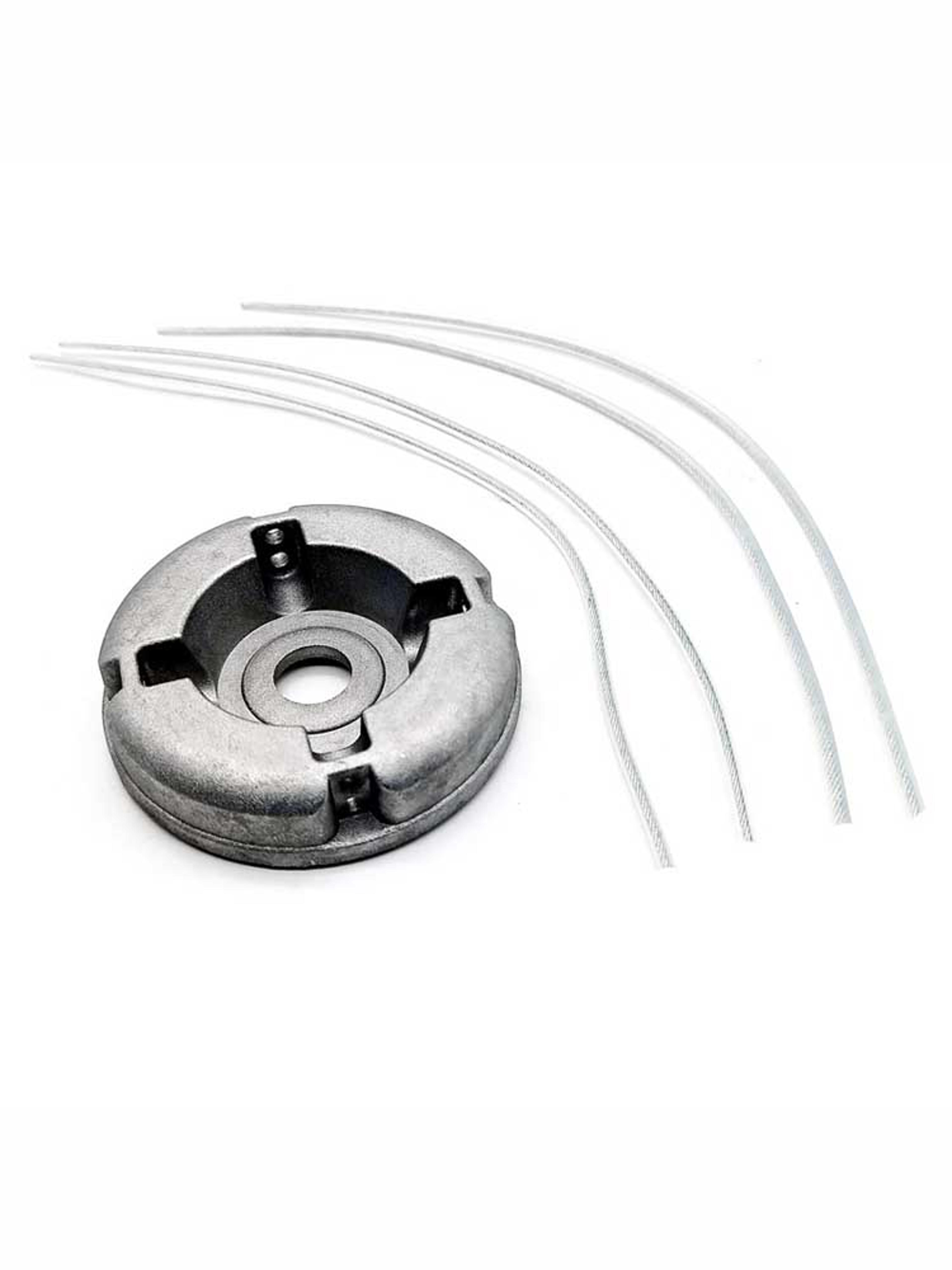 universal aluminum trimmer head with nylon line for weed trimmers and brush cutters