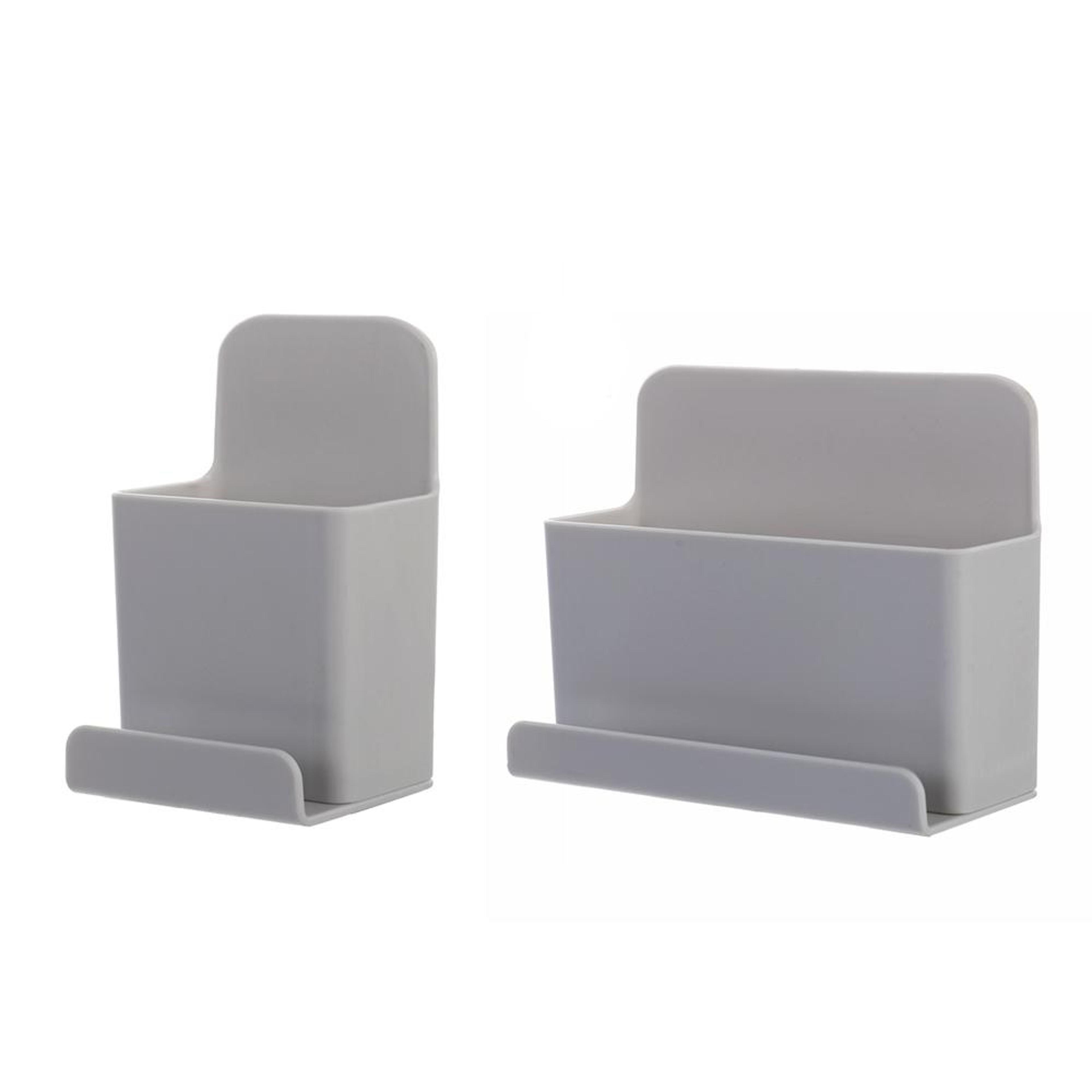 wall mounted remote control holder and phone holder adhesive storage organizer