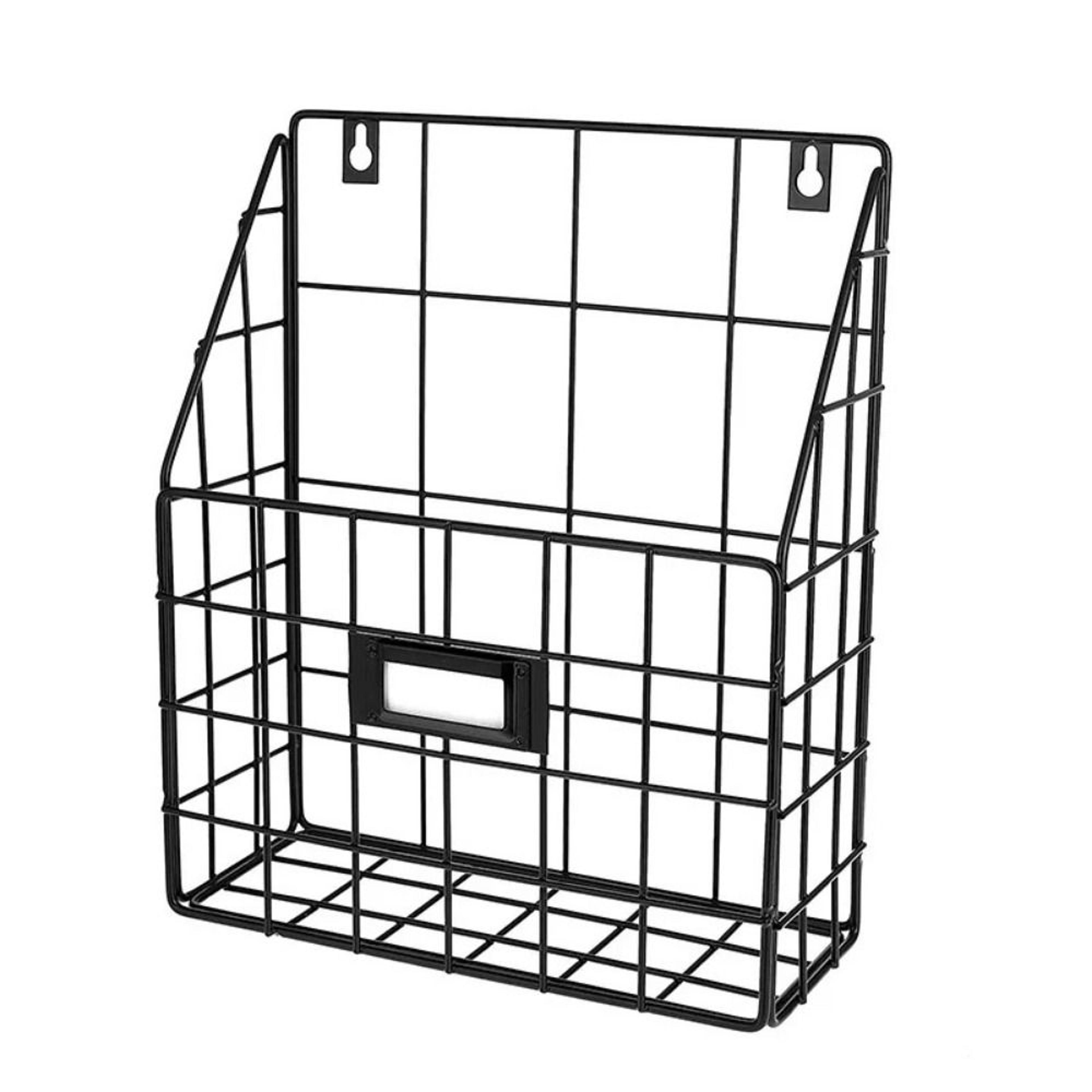 space saving wall mounted file holder metal mesh mail organizer and magazine rack