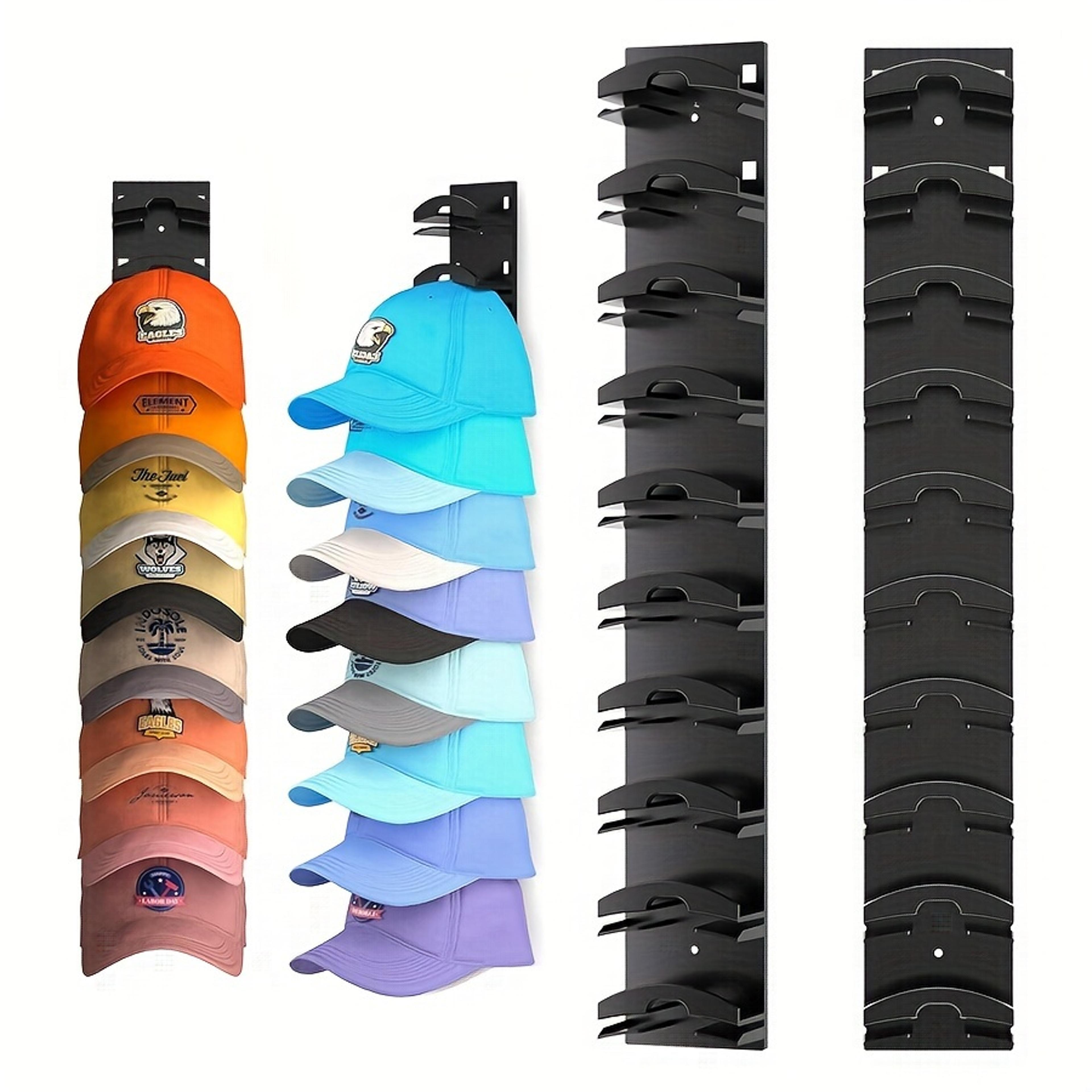 space saving hat organizer for baseball caps wall mounted cap storage rack holds
