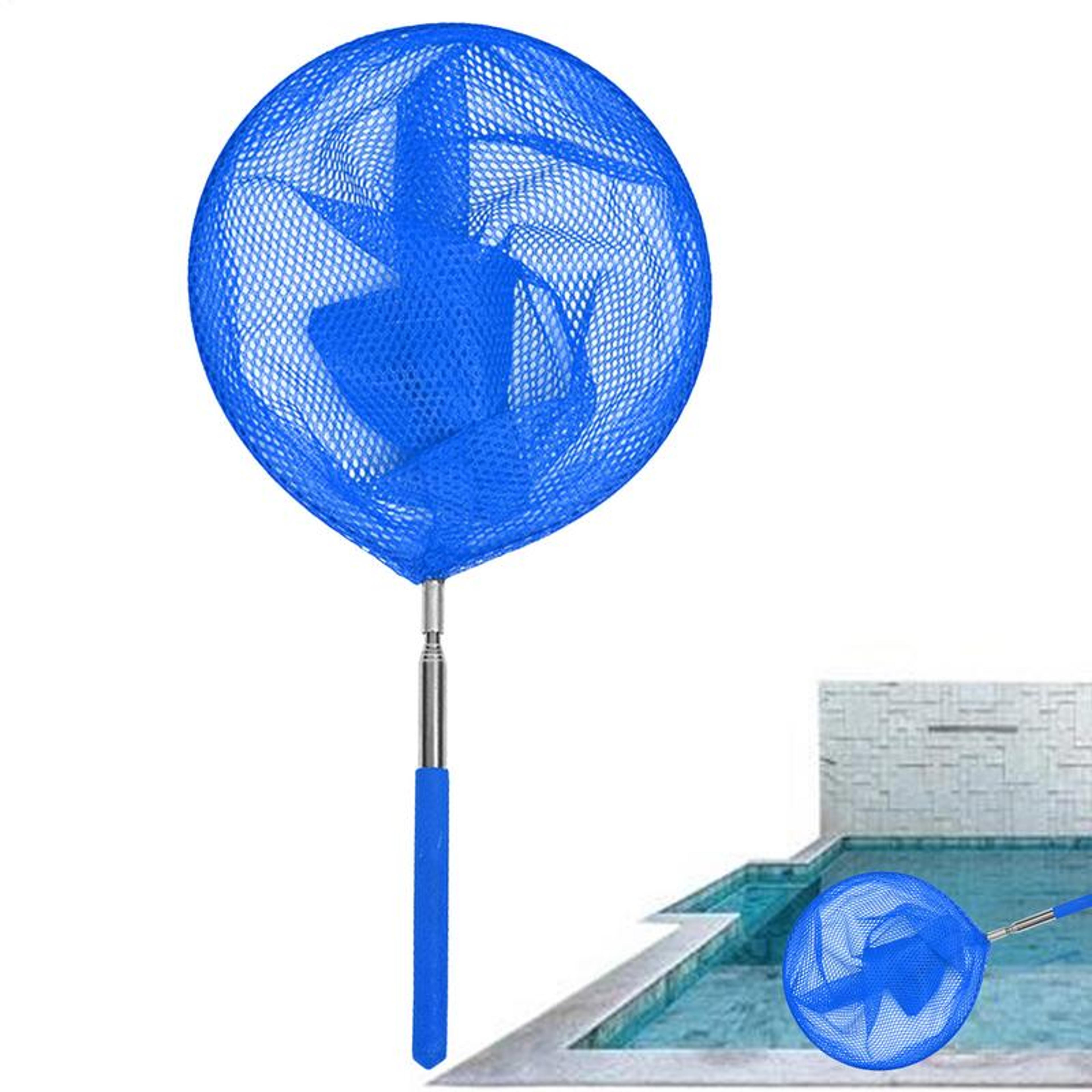 telescopic pool skimmer net for easy leaf and debris removal