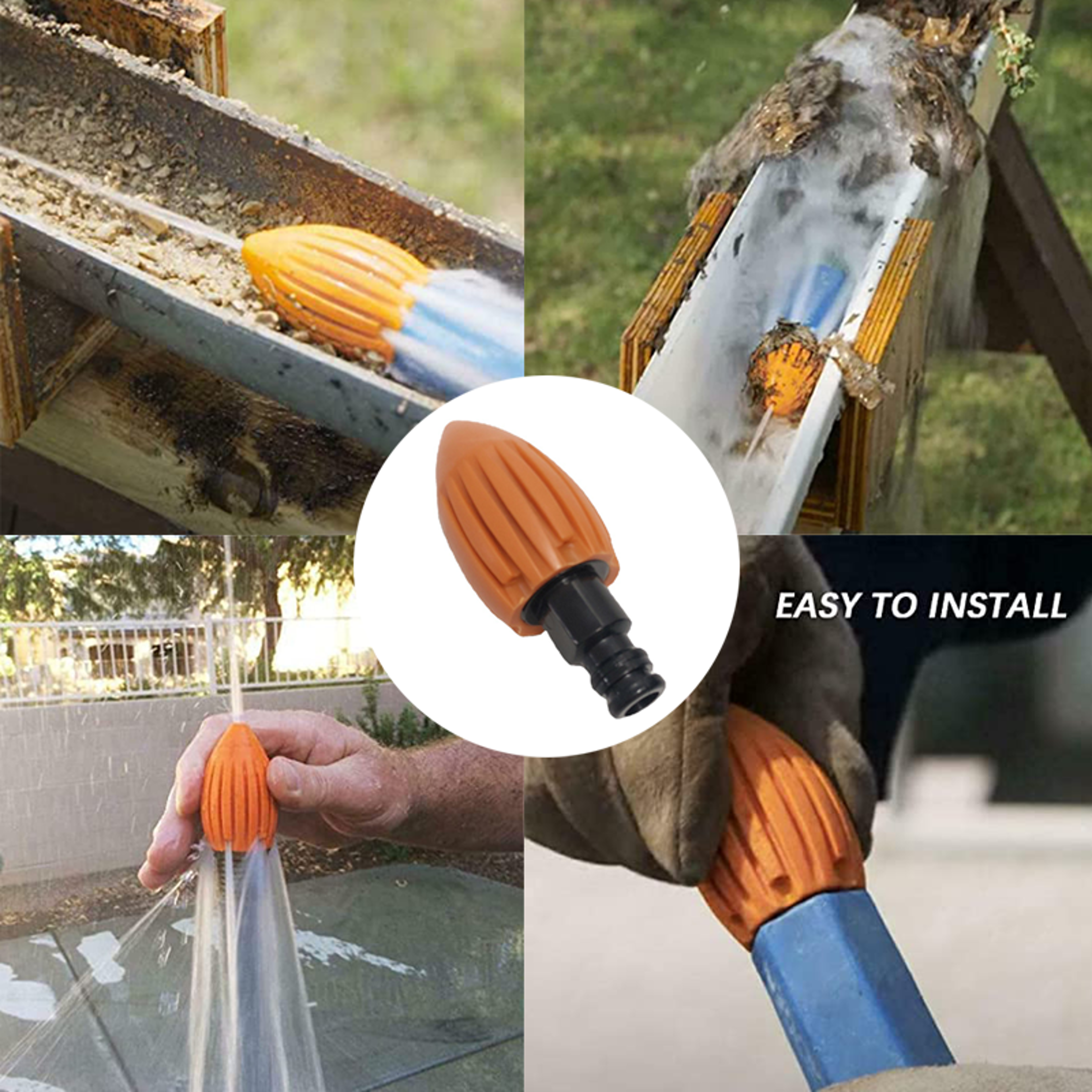 water rocket drain cleaning nozzle for garden hose and sewer pipe flushing