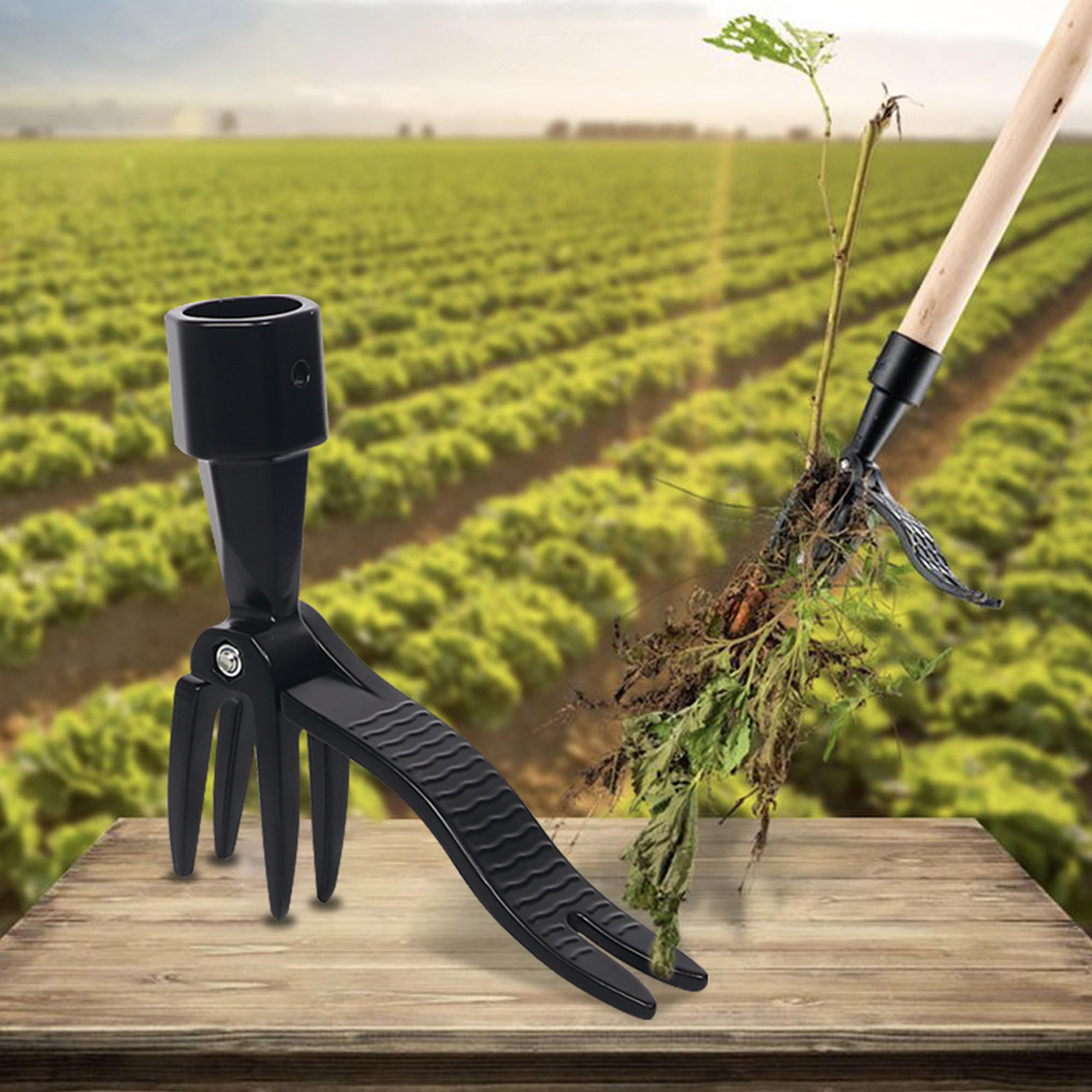 standing weed puller tool manual root remover garden weeder without pole