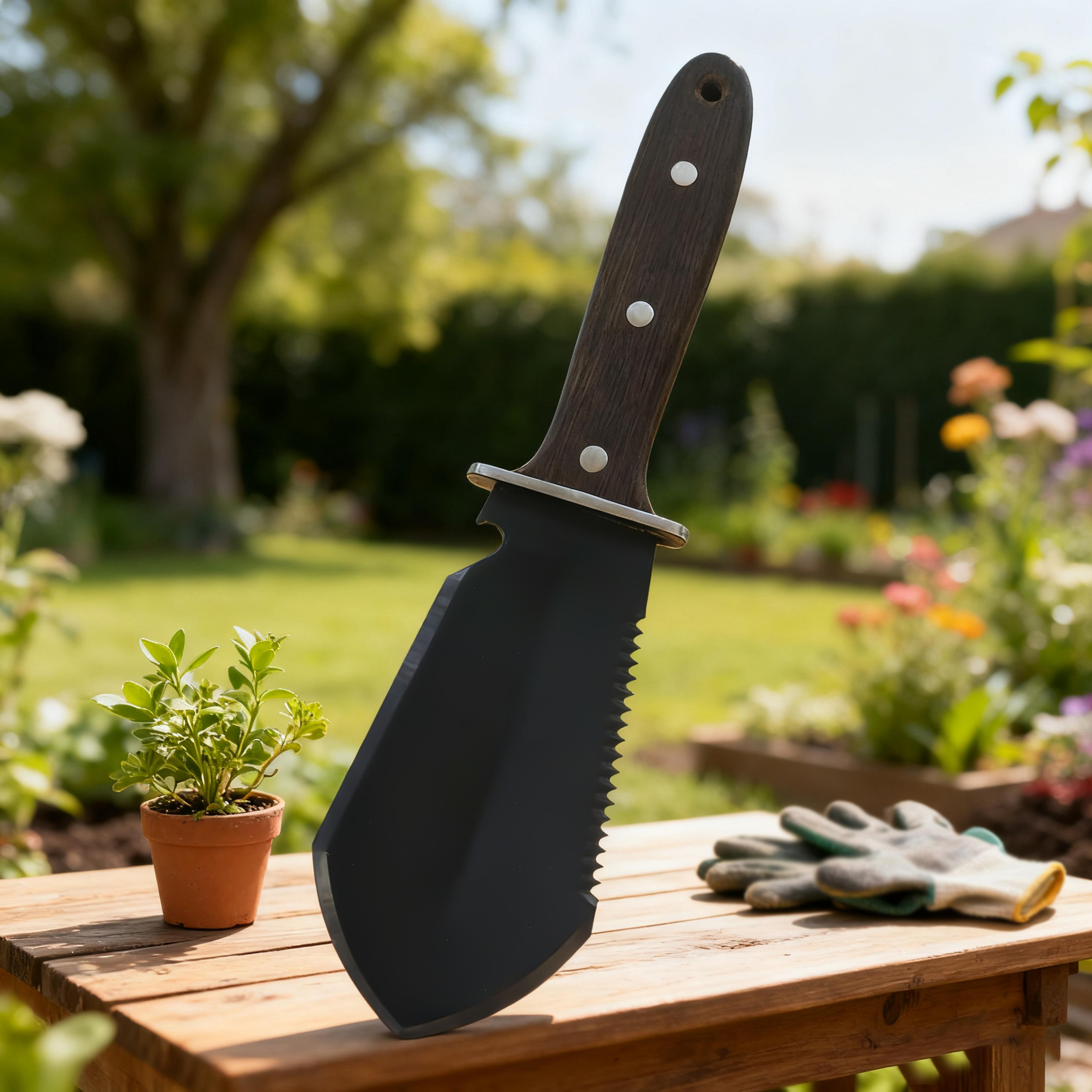 heavy duty garden hand trowel for digging planting and transplanting