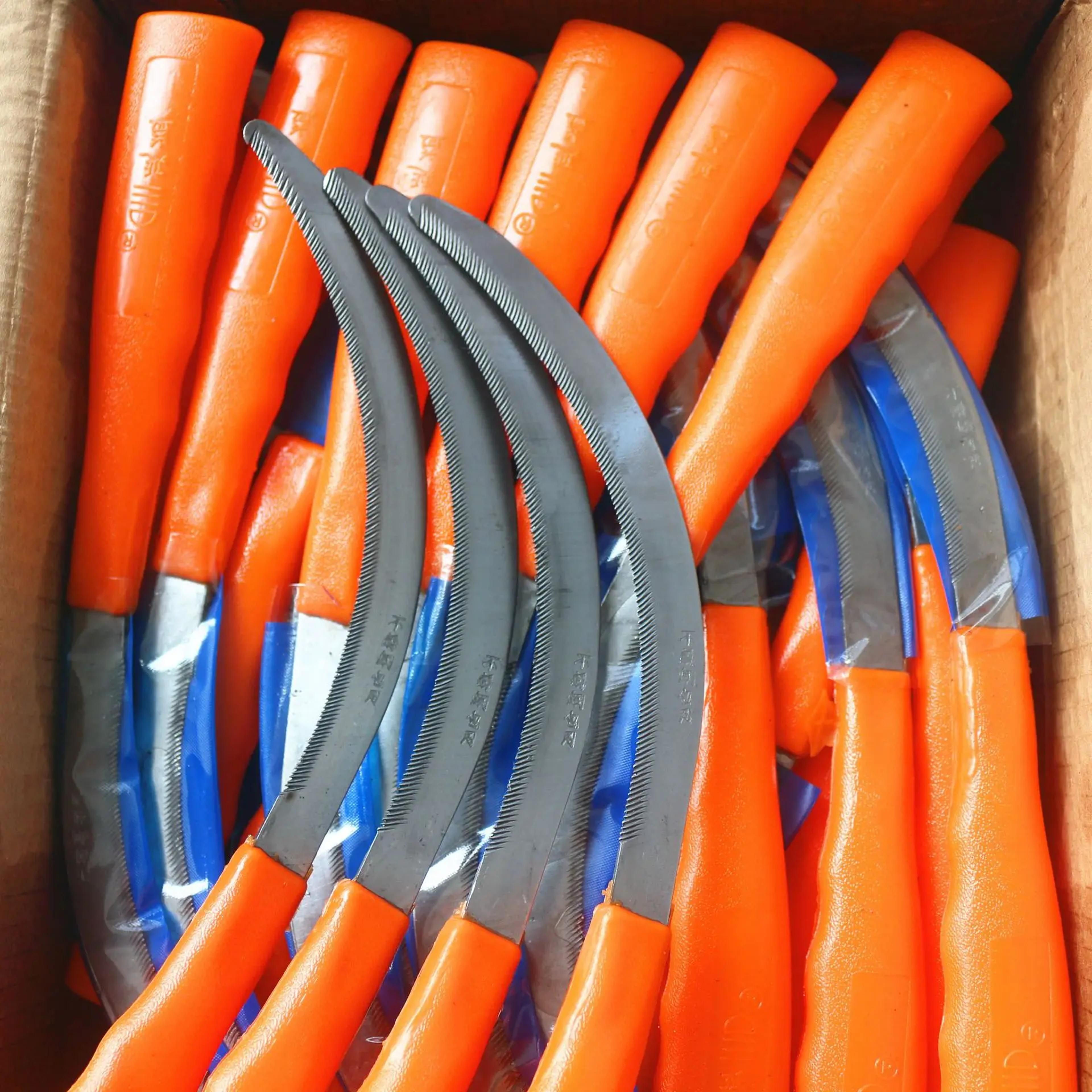 stainless steel serrated sickle set for weeding and harvesting