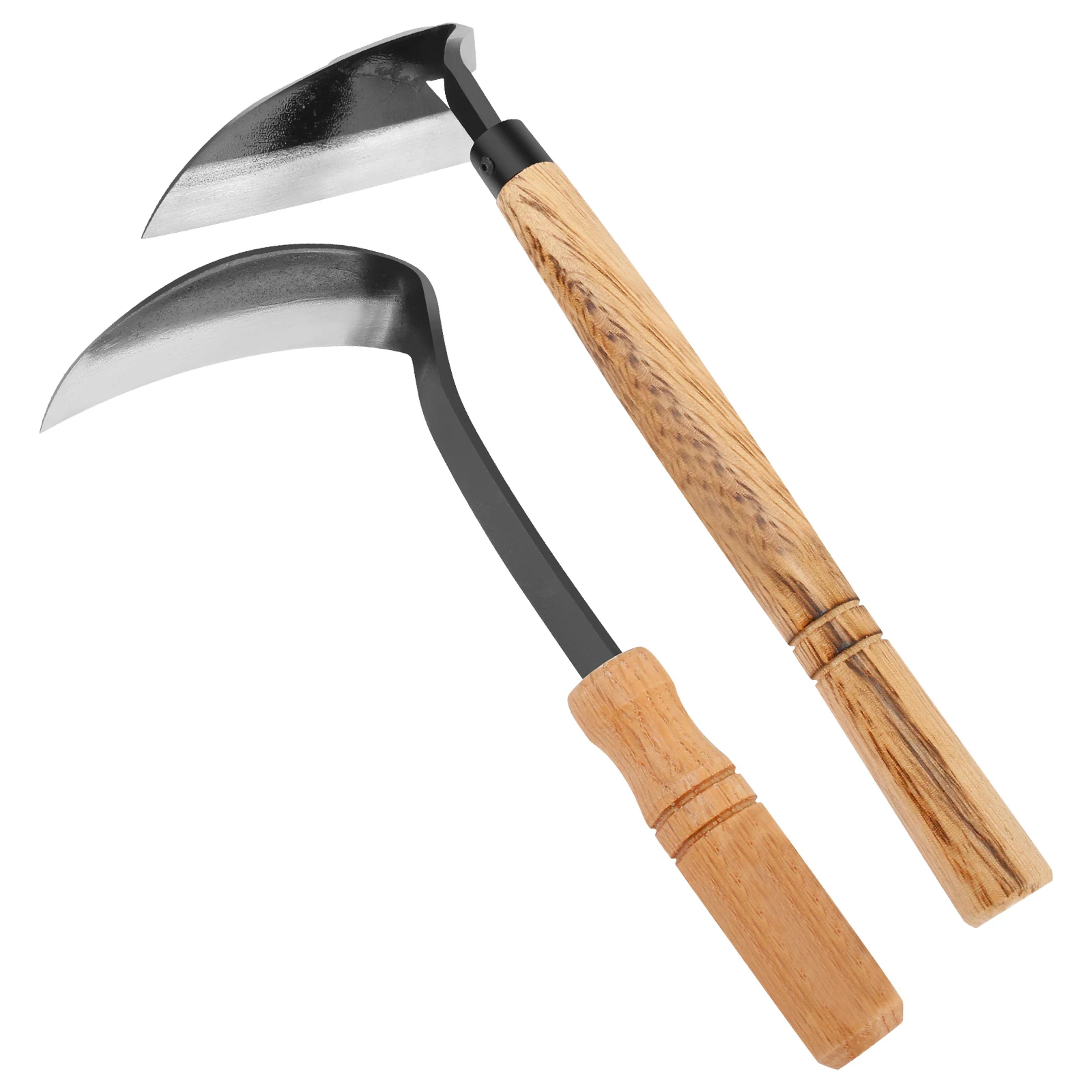 japanese weeding sickle hoe high carbon steel garden weed remover