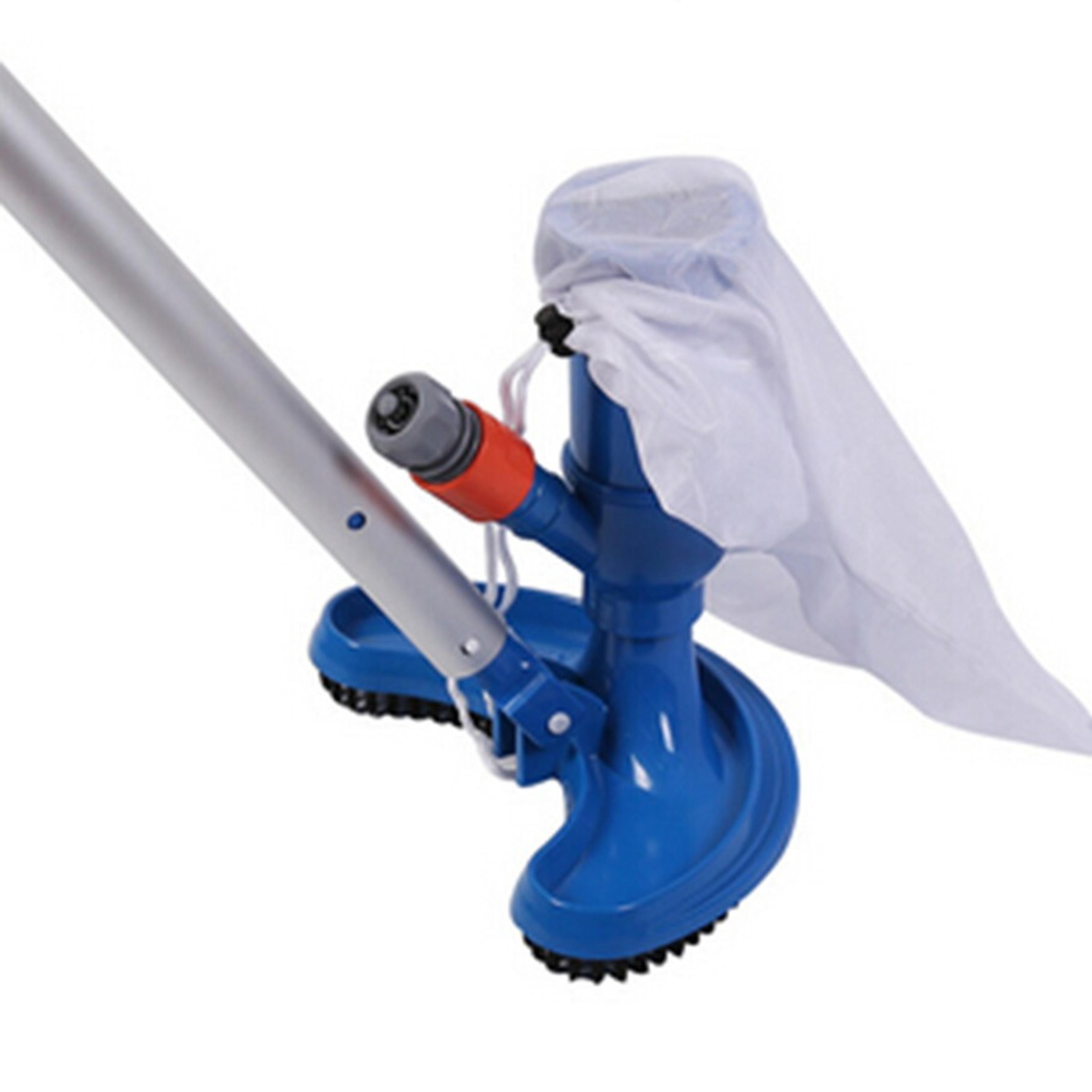 crescent pool vacuum head with bristle pool cleaning brush