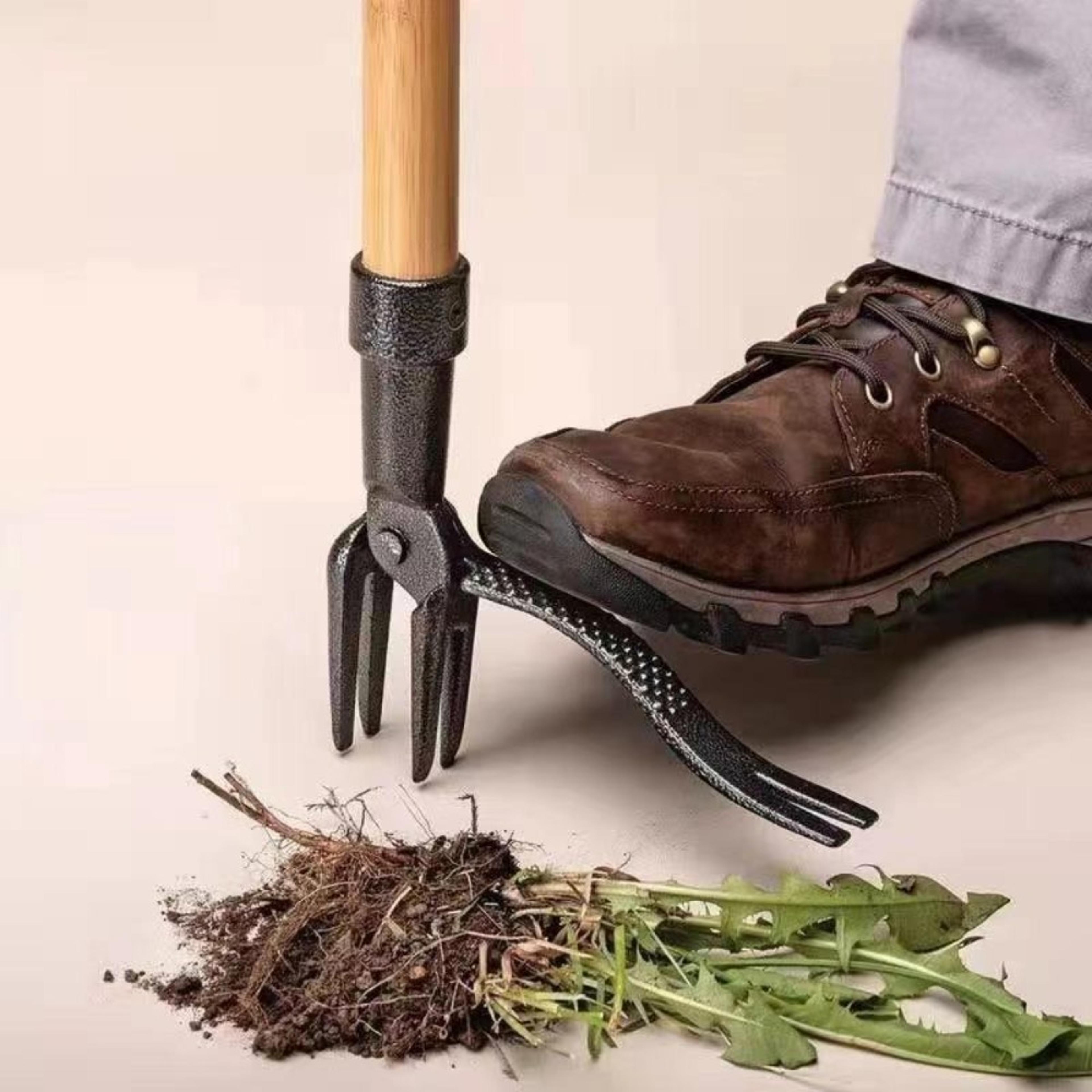 stand up weed puller long handle steel garden weed remover