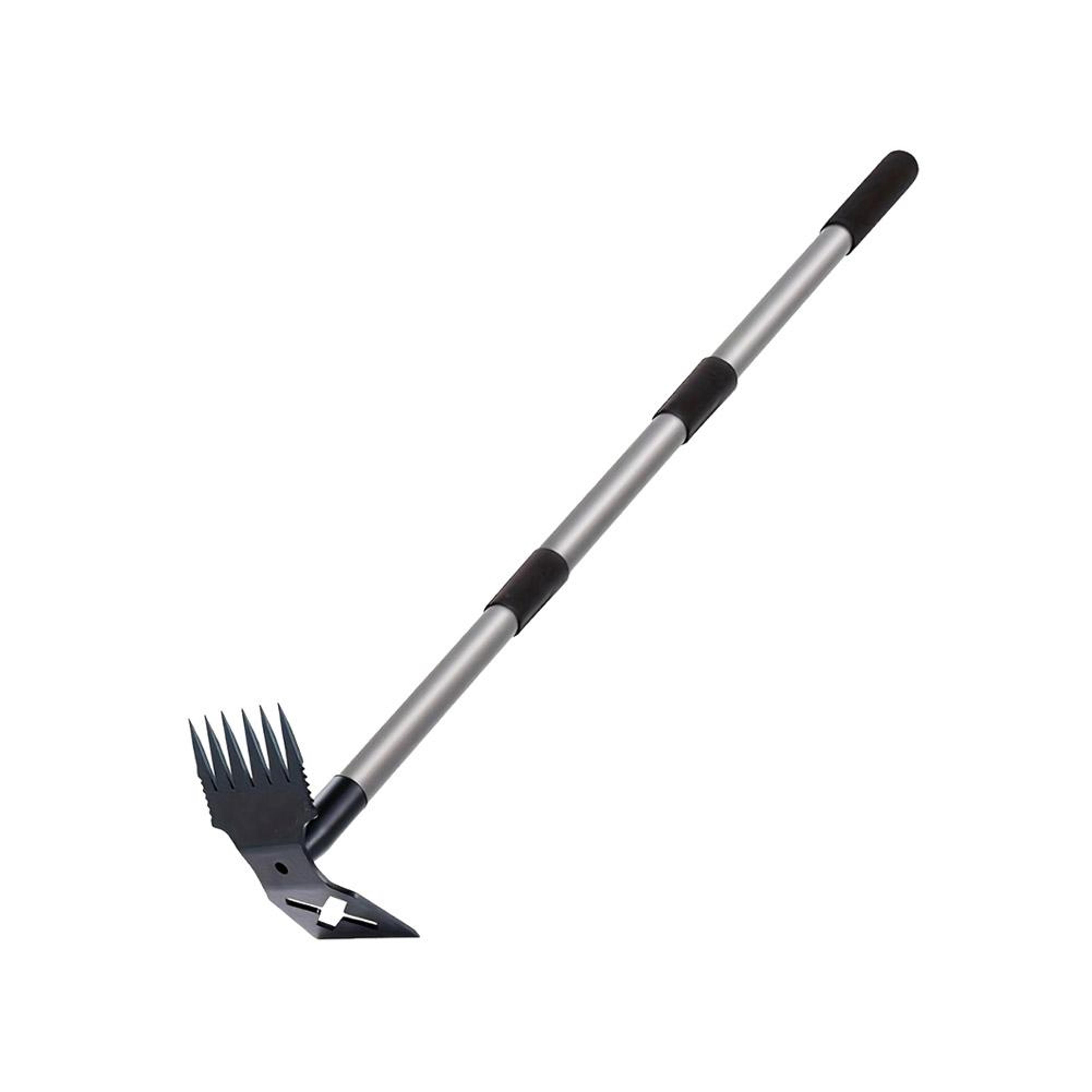 dual head stirrup hoe and garden cultivator with adjustable long handle