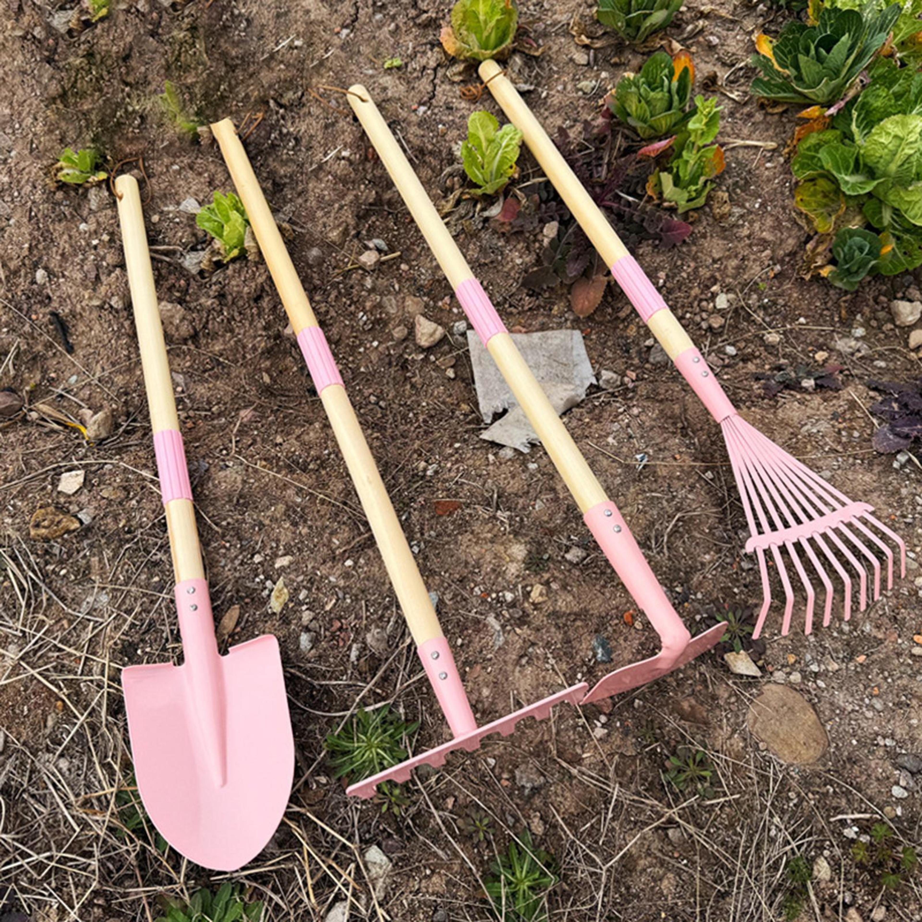 kids detachable steel garden tool for digging planting and beach play