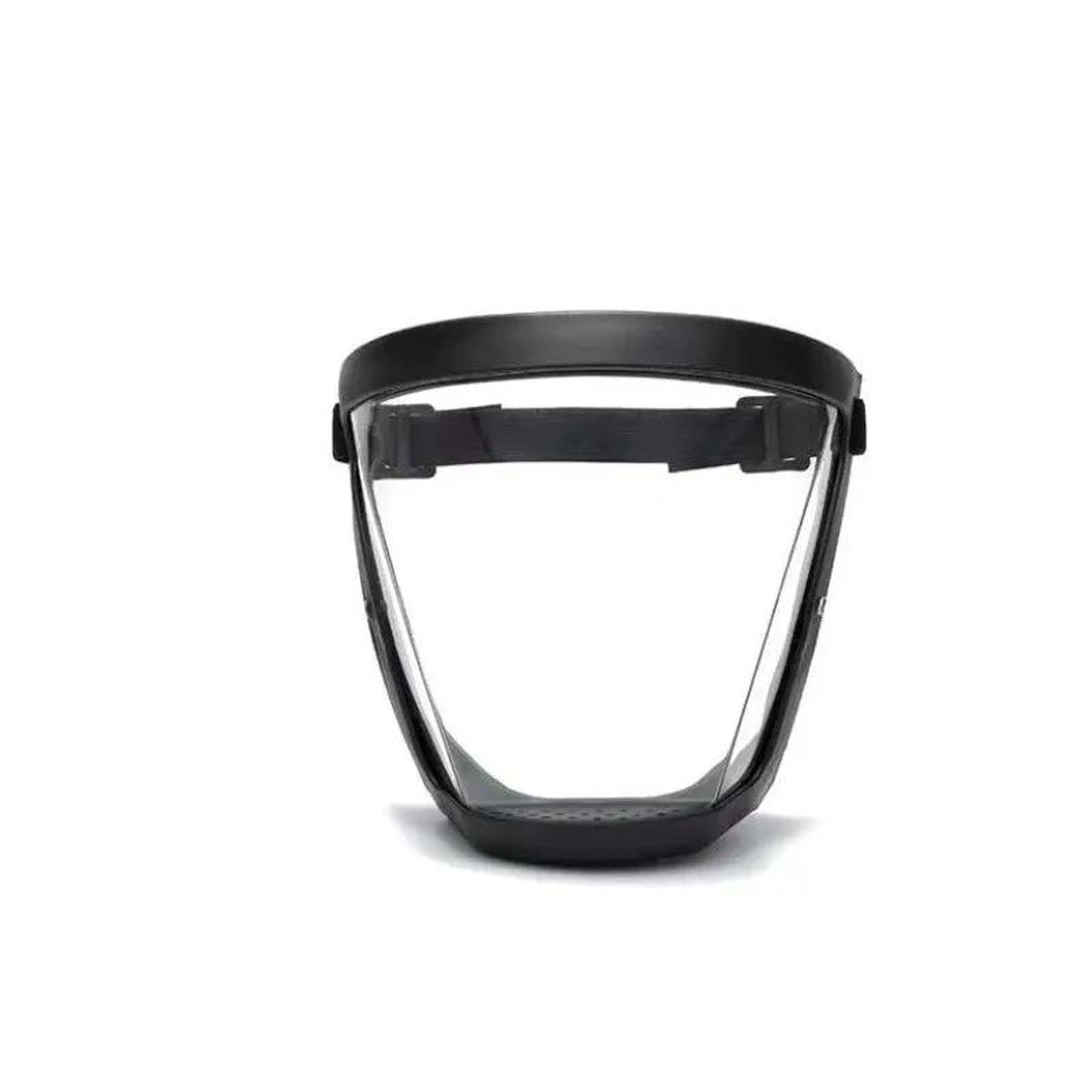 clearguard transparent full face shield with anti fog face shield design and replaceable filters