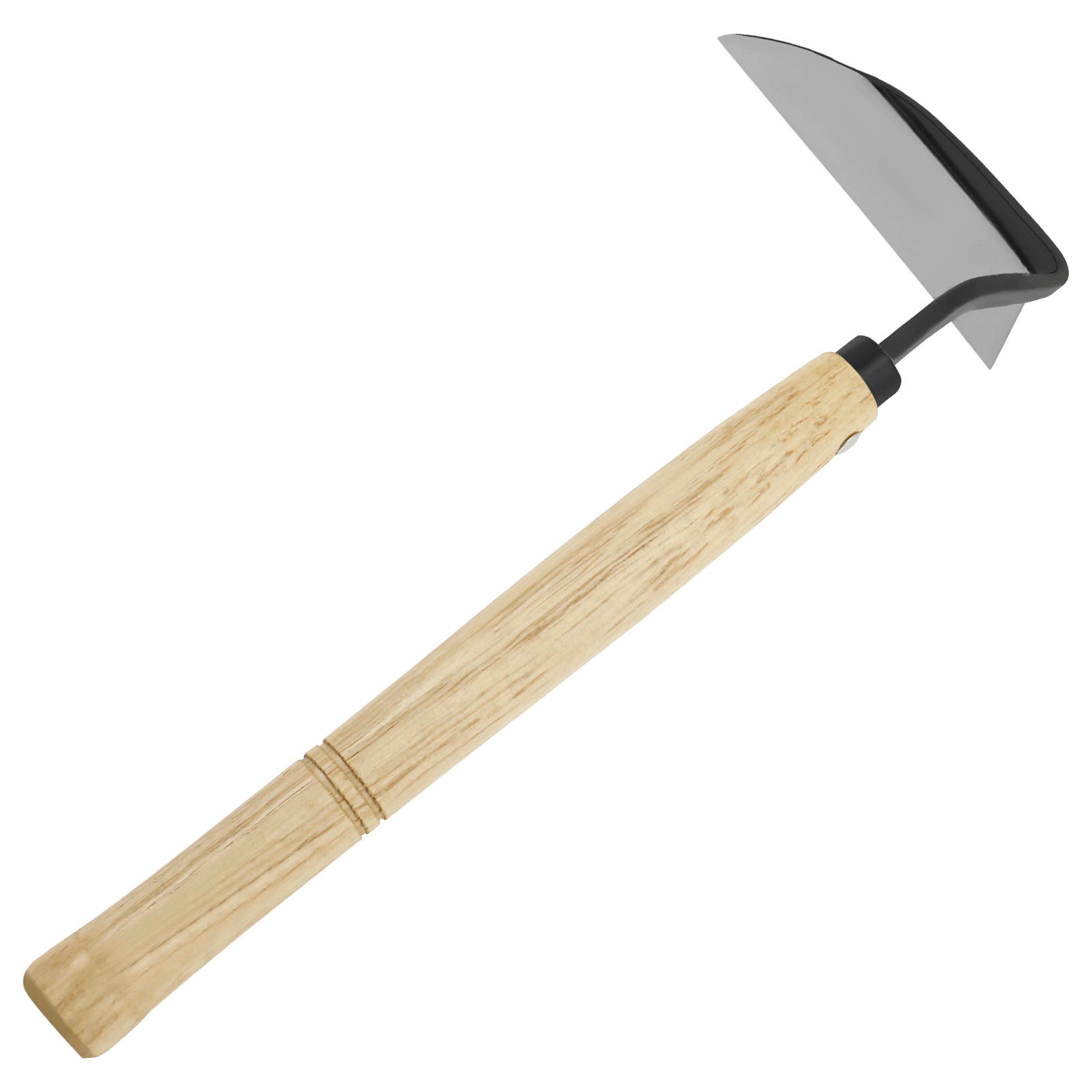 japanese weeding sickle with steel blade and wooden handle garden weed remover