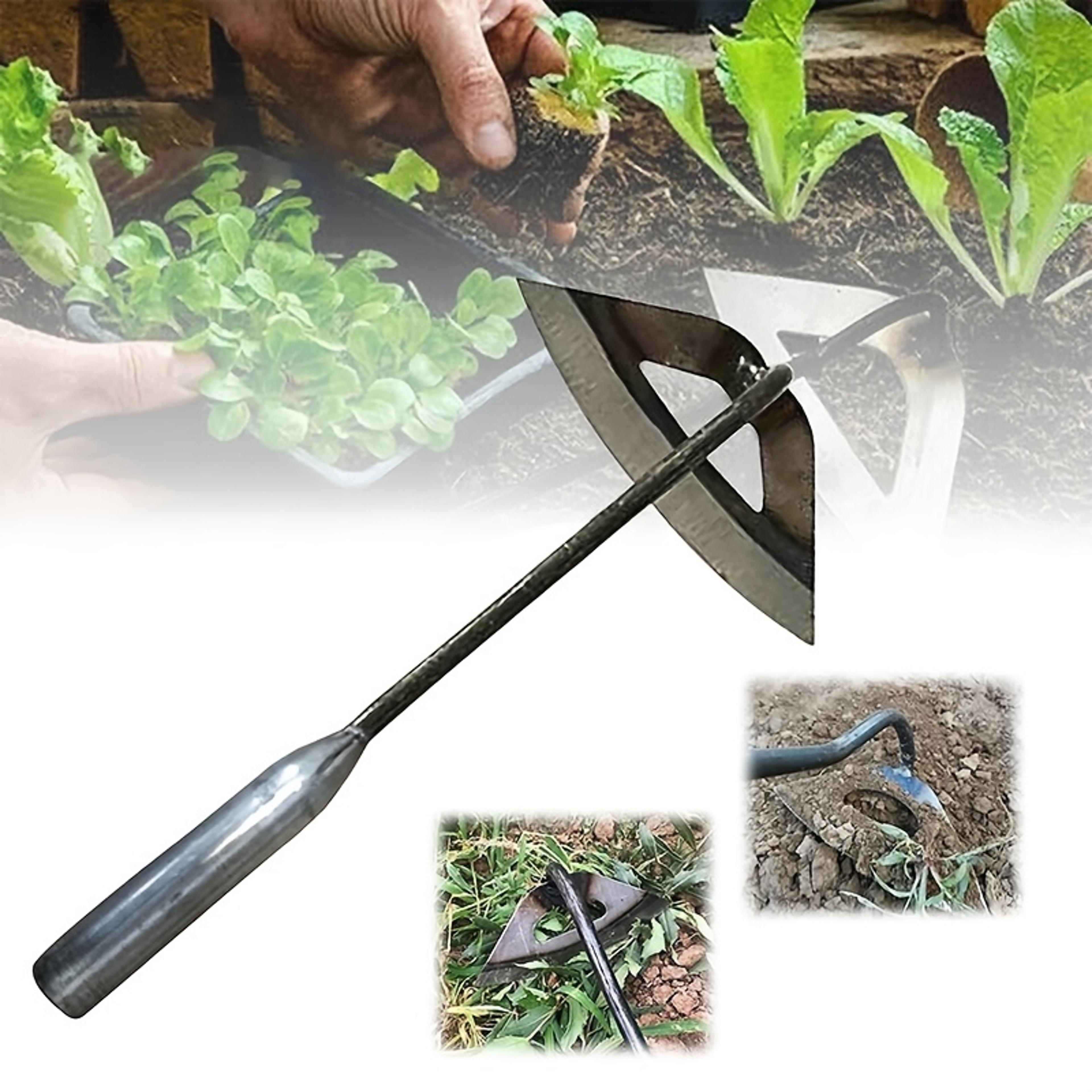 heavy duty hollow hoe manganese steel weeding tool for gardening and soil loosening