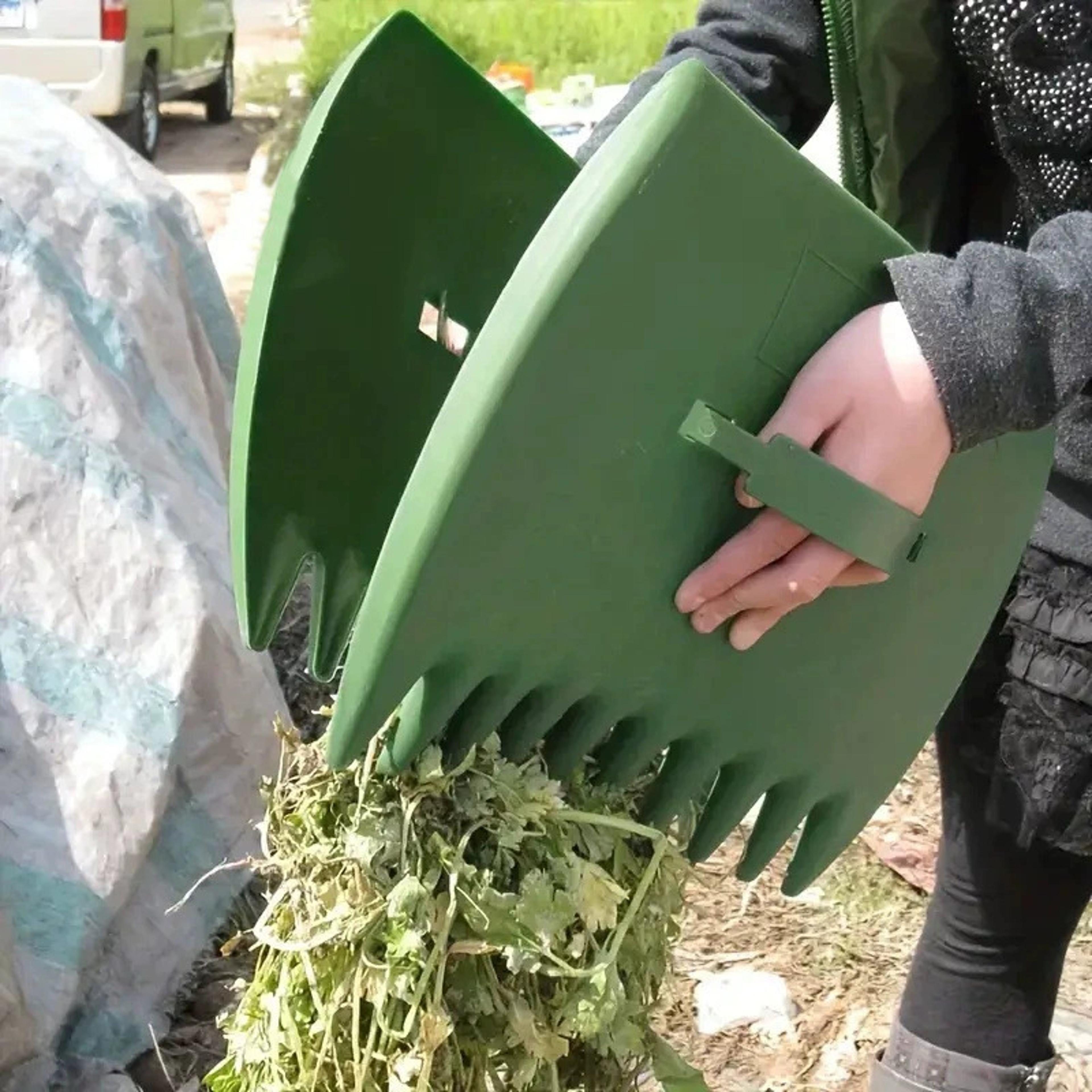 leaf scoops hand rake grabbers for fast yard cleanup